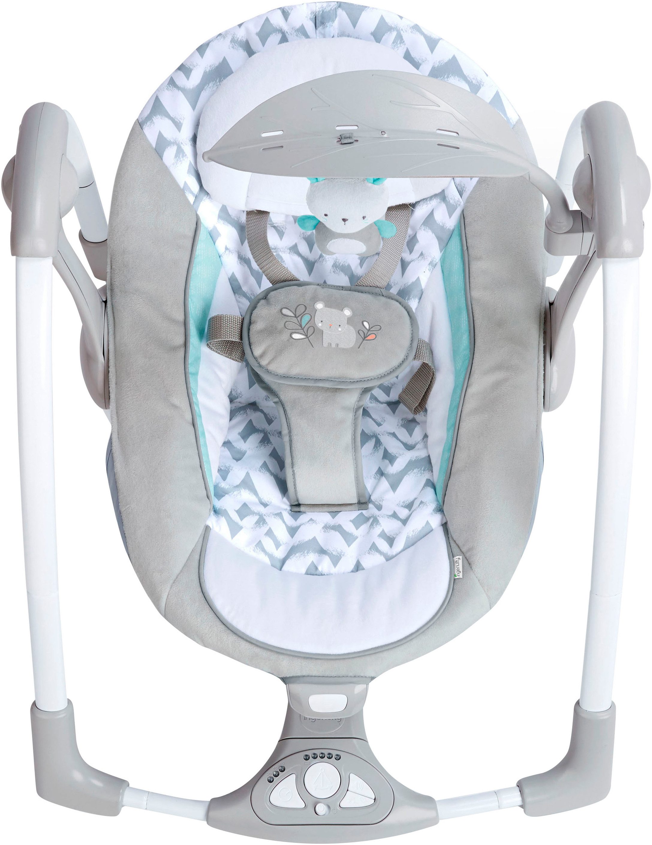 ingenuity Babyschaukel ConvertMe Swing-2-Seat Portable Swing - Raylan, mit automatischer Schaukelfunktion und Sound-Effekt