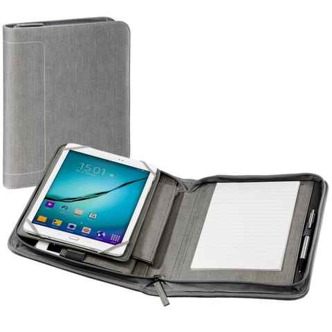 Hama Tablet-Hülle 3in1 Tablet-Organizer A5 Tasche Hülle, Business Case mit Tablet-Hülle, A5 Dokumentenfach, Fach für Schreibblock, diverse Zubehör-Fächer, passend für 9,7" 10" 10,1" 10,2" Tablet PC / iPad