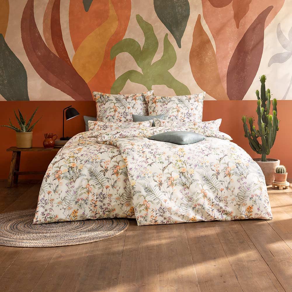 Estella Bettwäsche Cordula, Mako-Satin, 3 teilig, Mako-Satin, 100% Baumwolle