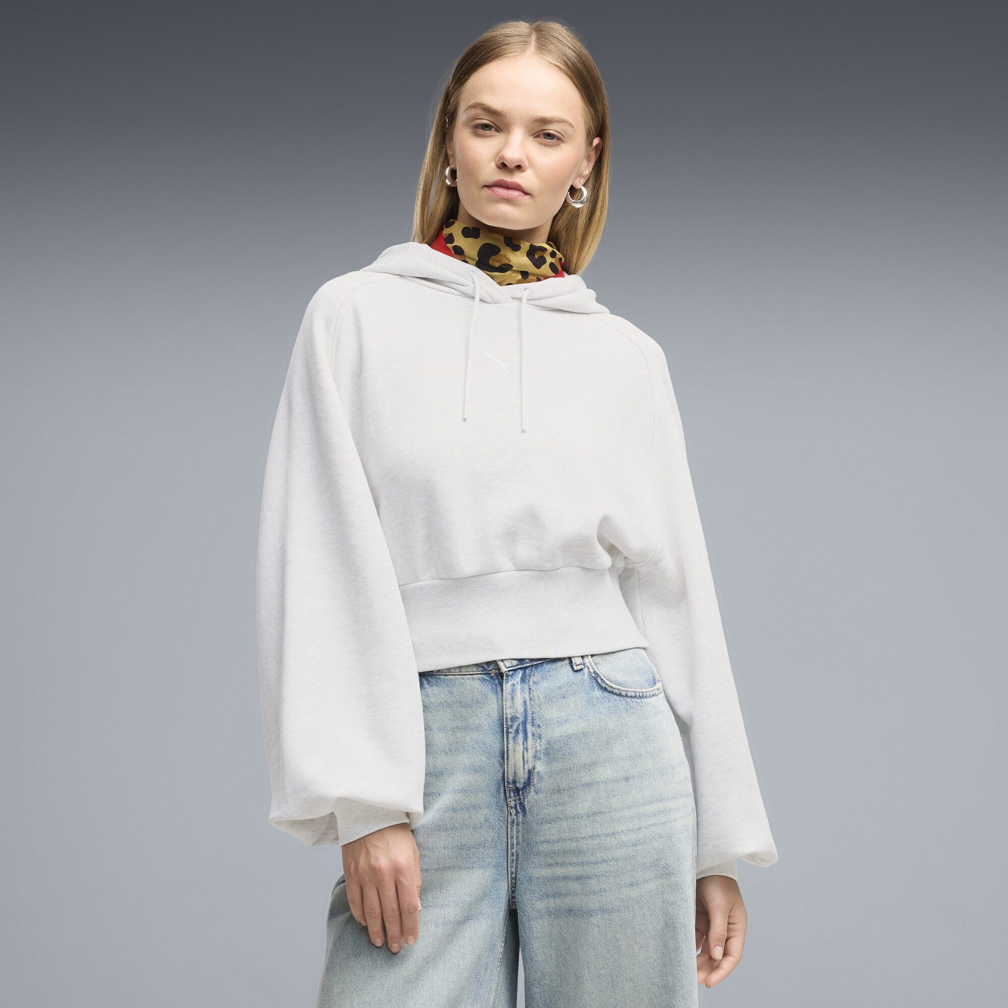 PUMA Hoodie Essentials Cropped Balloon Sleeve Hoodie Damen