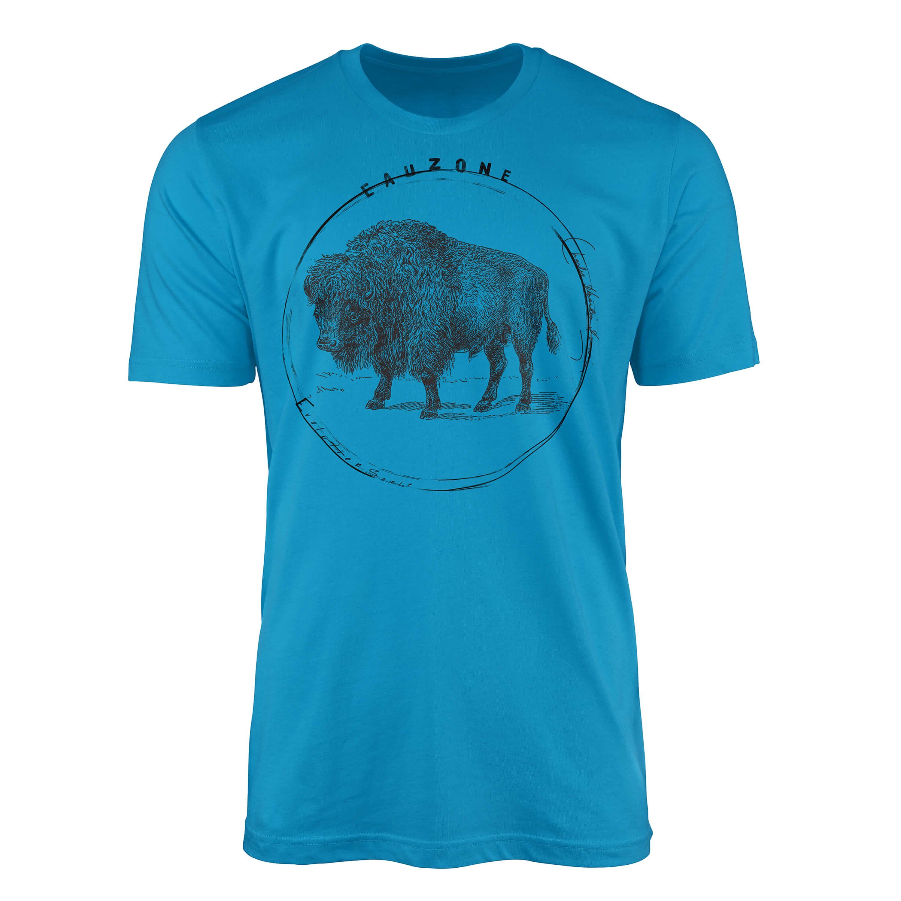 Sinus Art T-Shirt Evolution Herren T-Shirt Bison Atoll