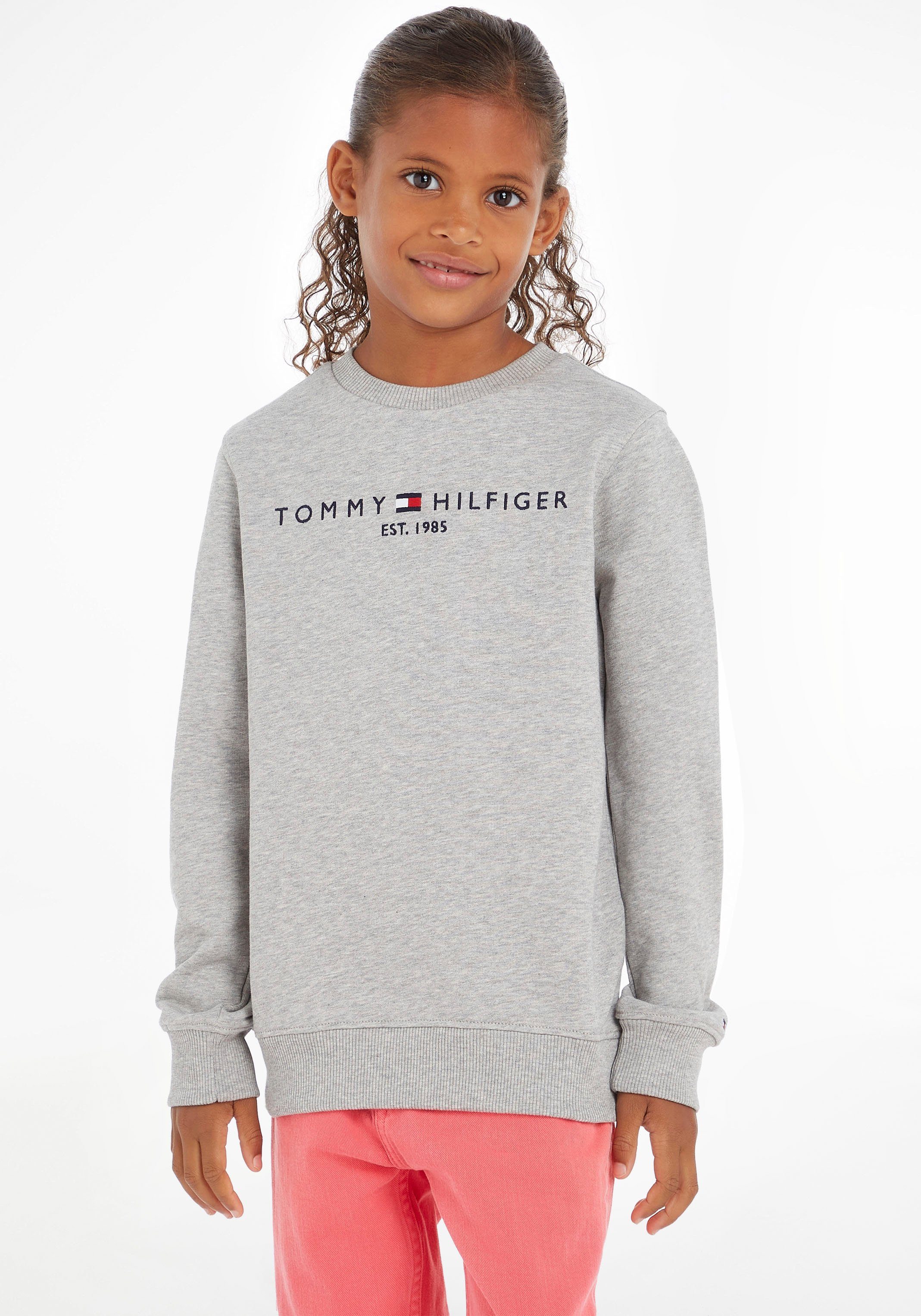 Tommy Junior ESSENTIAL Jungen und Hilfiger Kids Sweatshirt SWEATSHIRT Kinder MiniMe,für Mädchen