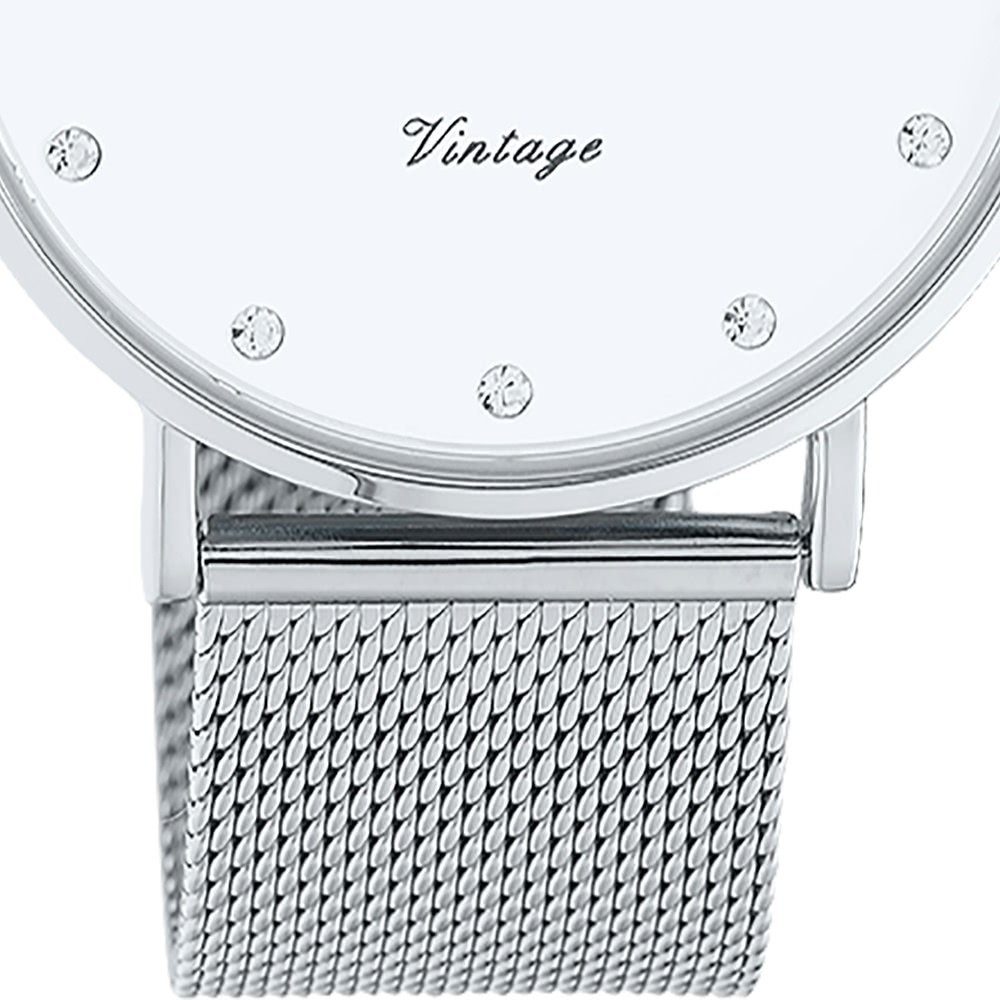 OOZOO Quarzuhr Oozoo Unisex Armbanduhr silber Analog, (Analoguhr), Damen, Herrenuhr rund, groß (ca 40mm) Edelstahlarmband, Elegant-Style