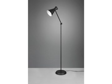 meineWunschleuchte LED Stehlampe, Dimmfunktion, LED wechselbar, Warmweiß, Leselampe Ecke dimmbar, Designklassiker Industrial, Schwarz H: 150cm