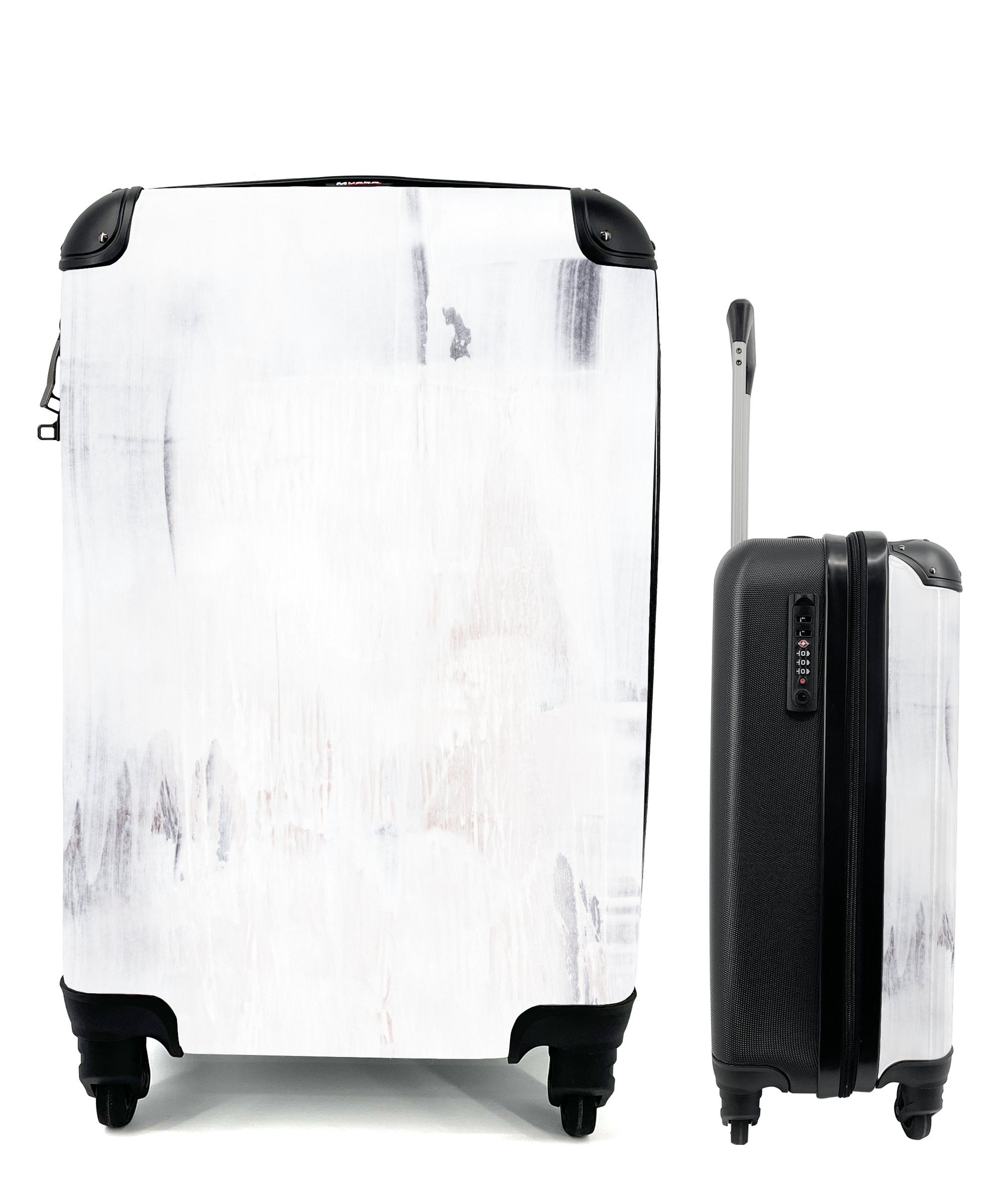 MuchoWow Handgepäckkoffer für Ferien, 4 mit Reisetasche rollen, Reisekoffer Entwurf, Handgepäck Rollen, Acrylfarbe Trolley, 