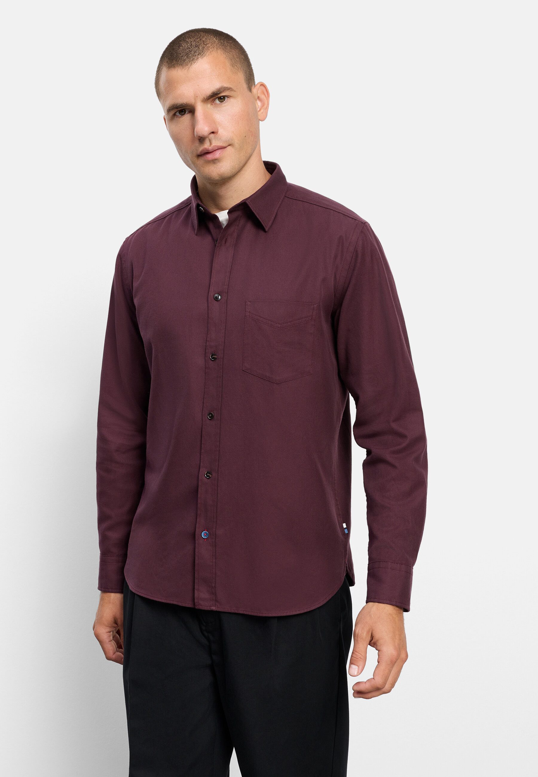 OLYMP Langarmhemd OLYMP Casual, Regular Fit, Kent