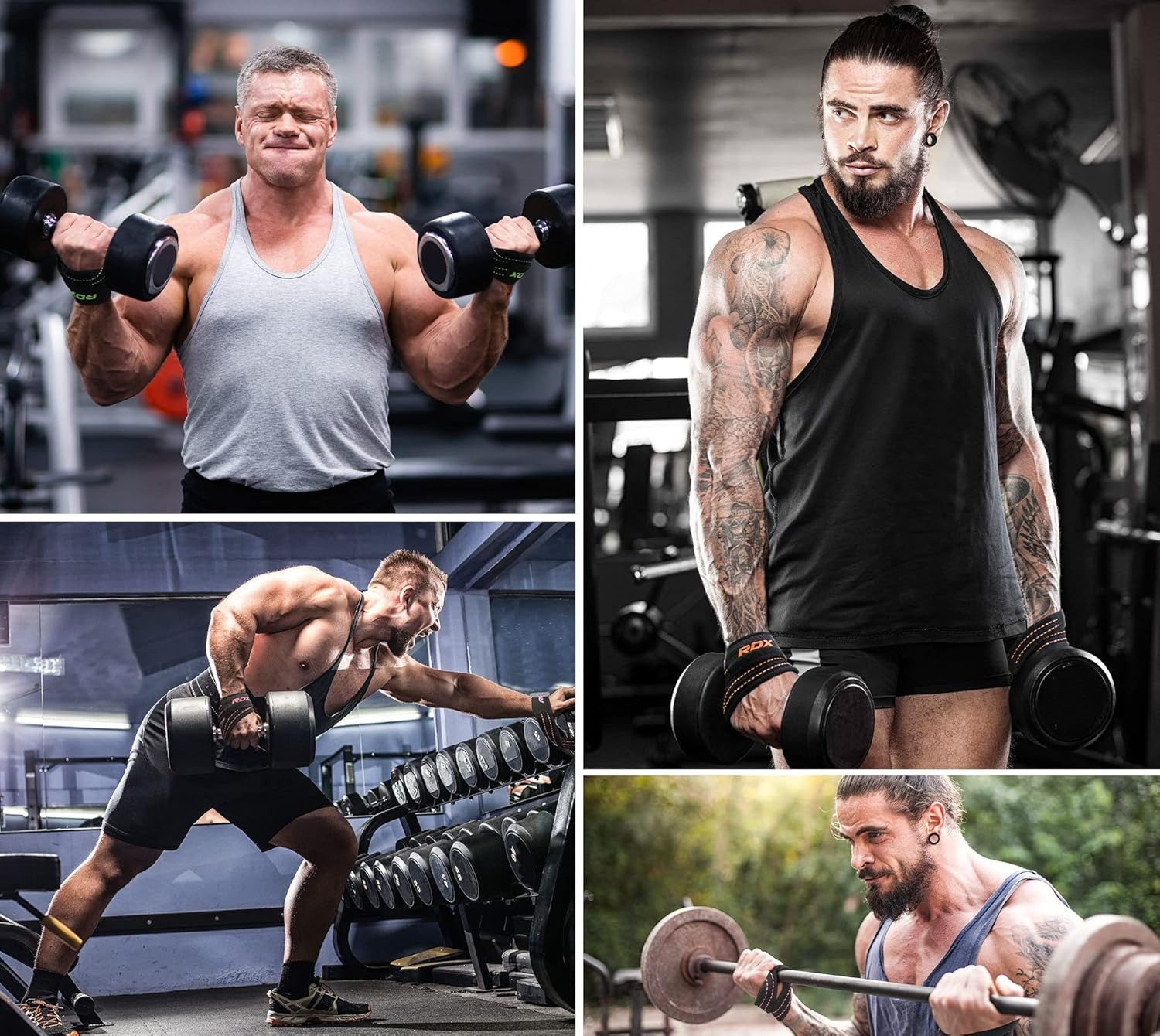 RDX Trainingsband RDX Weight Lifting Wrist Straps für Männer, Powerlifting Bodybuilding