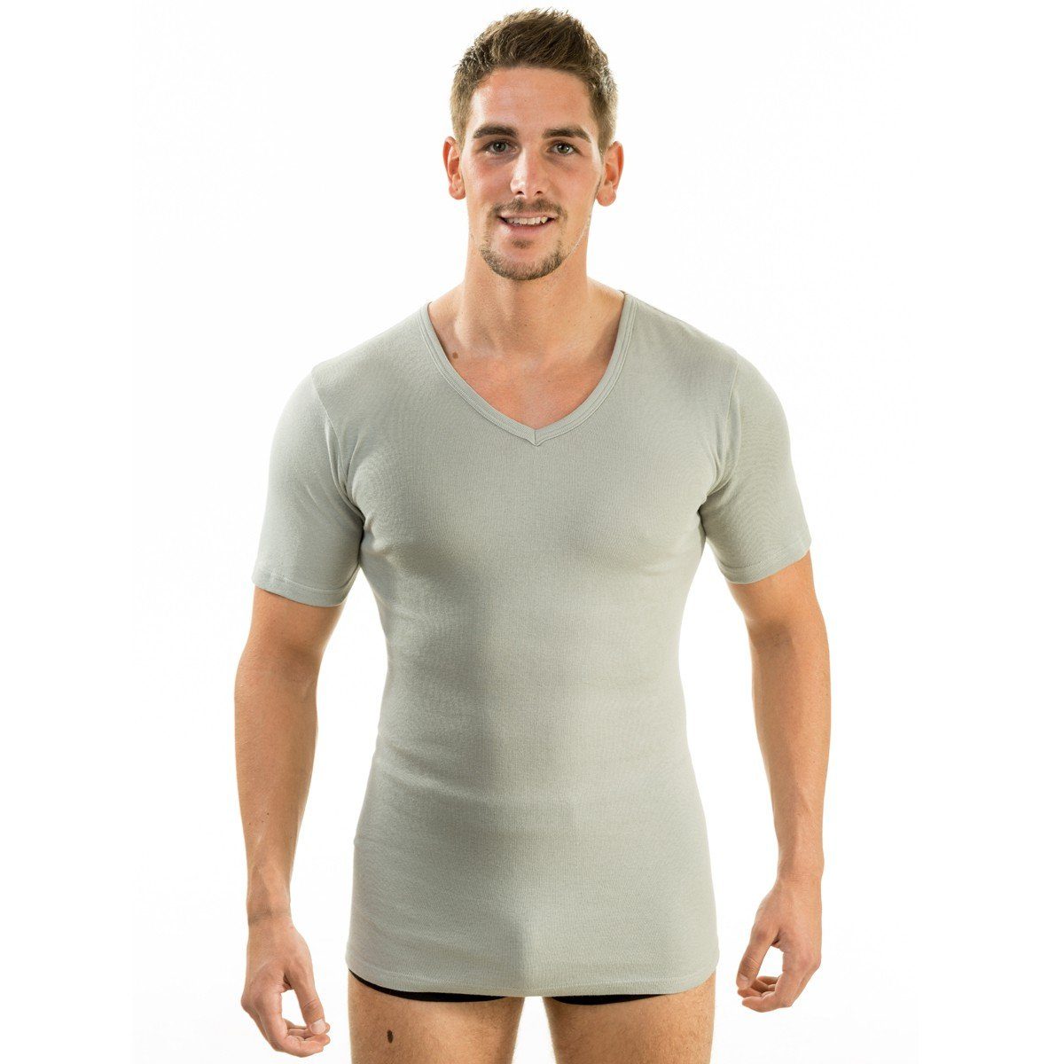 HERMKO Unterziehshirt 4880 Herren kurzarm Shirt V-Ausschnitt Business Unter günstig online kaufen