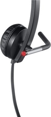Logitech H650e Kopfhörer mit Mikrofon, USB-Anschluss, PC/Mac/Laptop - Schwarz Stereo-Headset