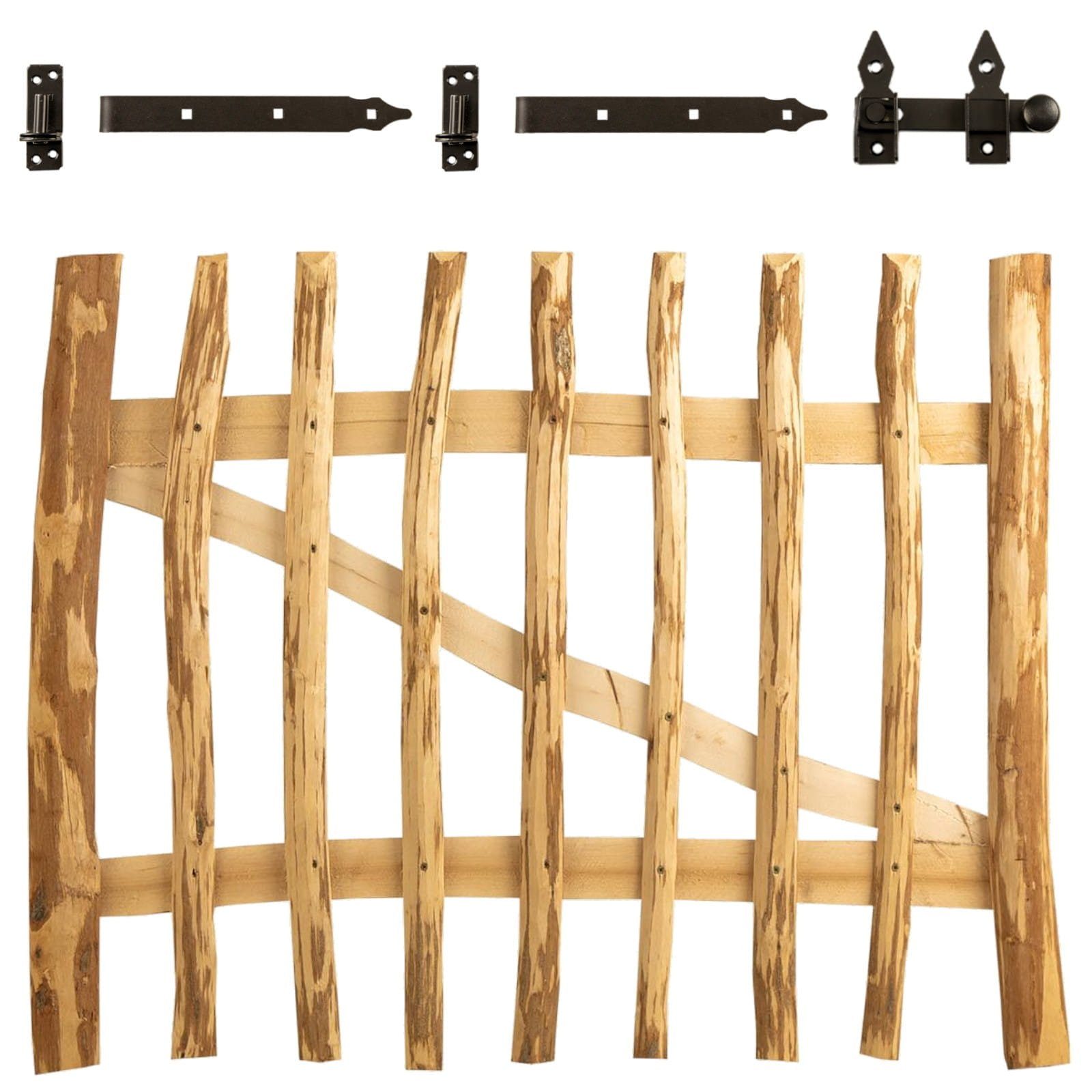 BooGardi Gartentor Gartentor Haselnuss - Höhe: 50 cm - Lattenabstand: 7-9 cm - Breite:, (Höhe 50cm x Breite 100cm Lattenabstand 7-9cm · 14 Größen), Gartentür Holztor Staketenzaun Zauntor Gartenzaun