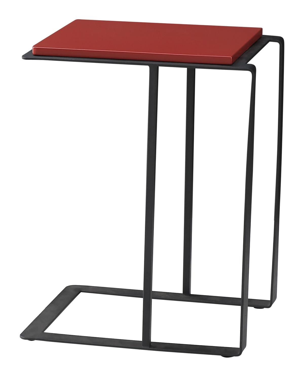 JVmoebel Beistelltisch Rotfarbener Sofatisch aus Metall und Holz von JAFRA (1-St), Made in Europa