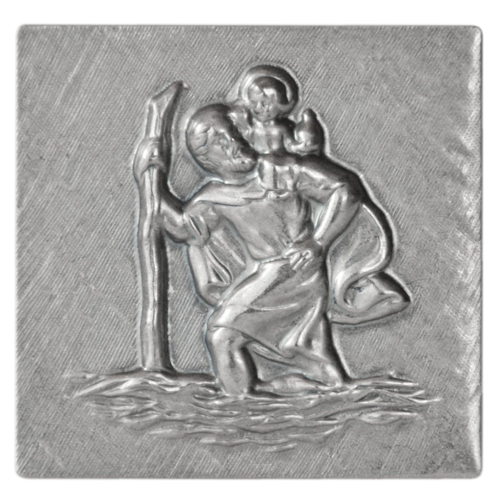 PistolaPeppers Amulett PLAKETTE Heiliger Sankt Christophorus 3 cm Relief Me günstig online kaufen
