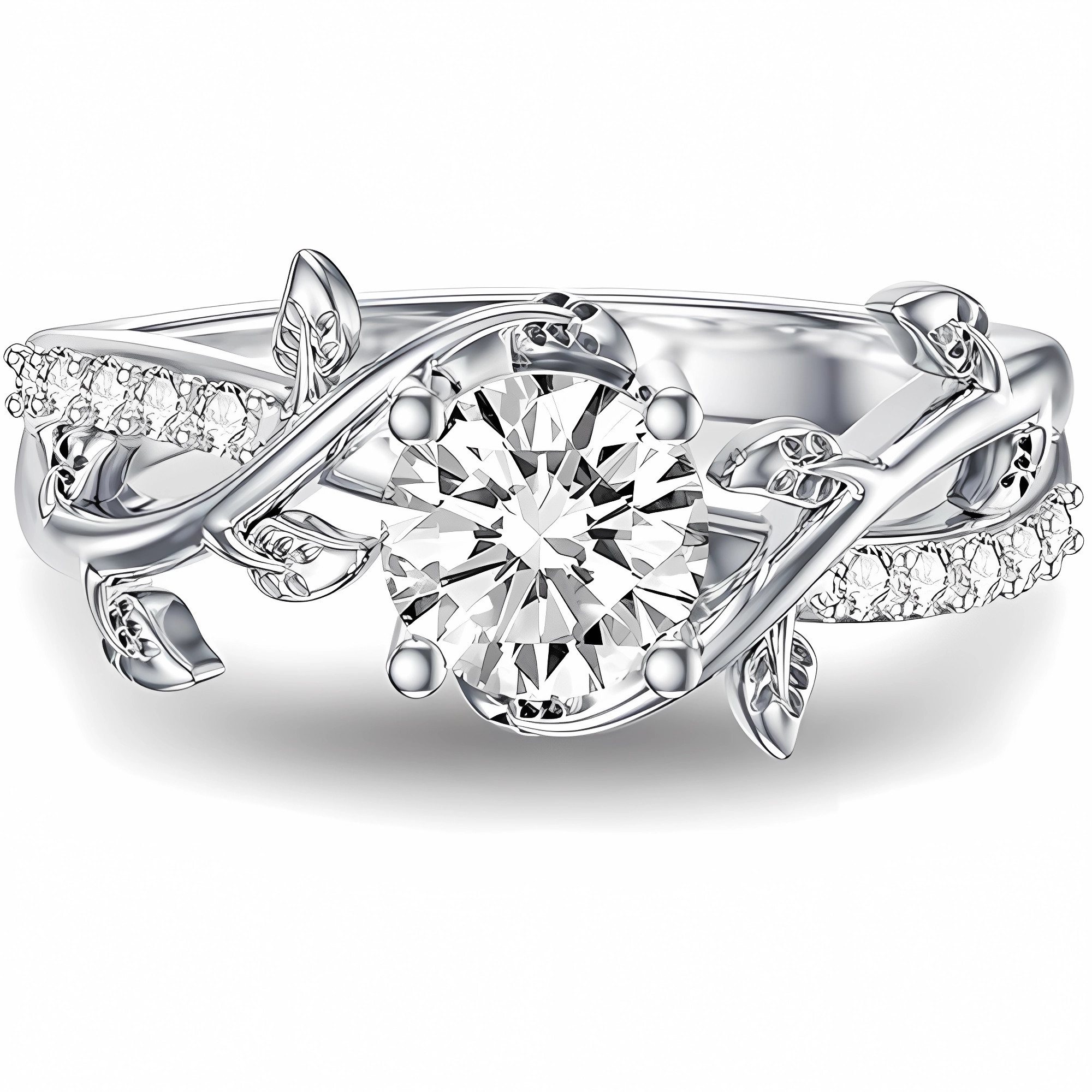 Valentinstagsgeschenk Jumpeak Diamantring Goldschmuck Damen 585 Echtgold,Diamant Ring,1 karat,Wedding Ring,IGI, E VS2 3ex,Geschenk zum Hochzeitstag Fr