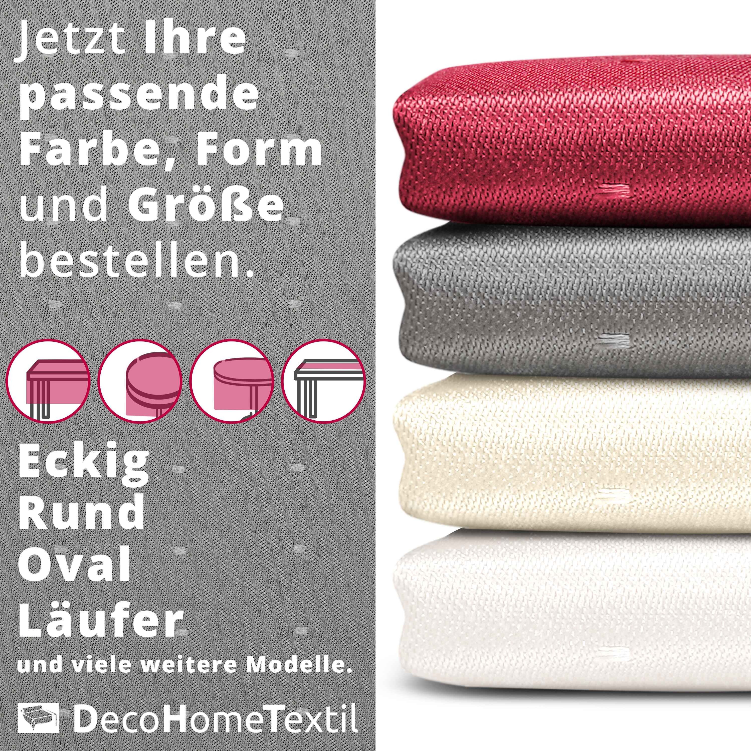 DecoHomeTextil Heimtextilmanufaktur Tischdecke Punkte Muster Optik Damast Tafeldecke Pflegeleicht