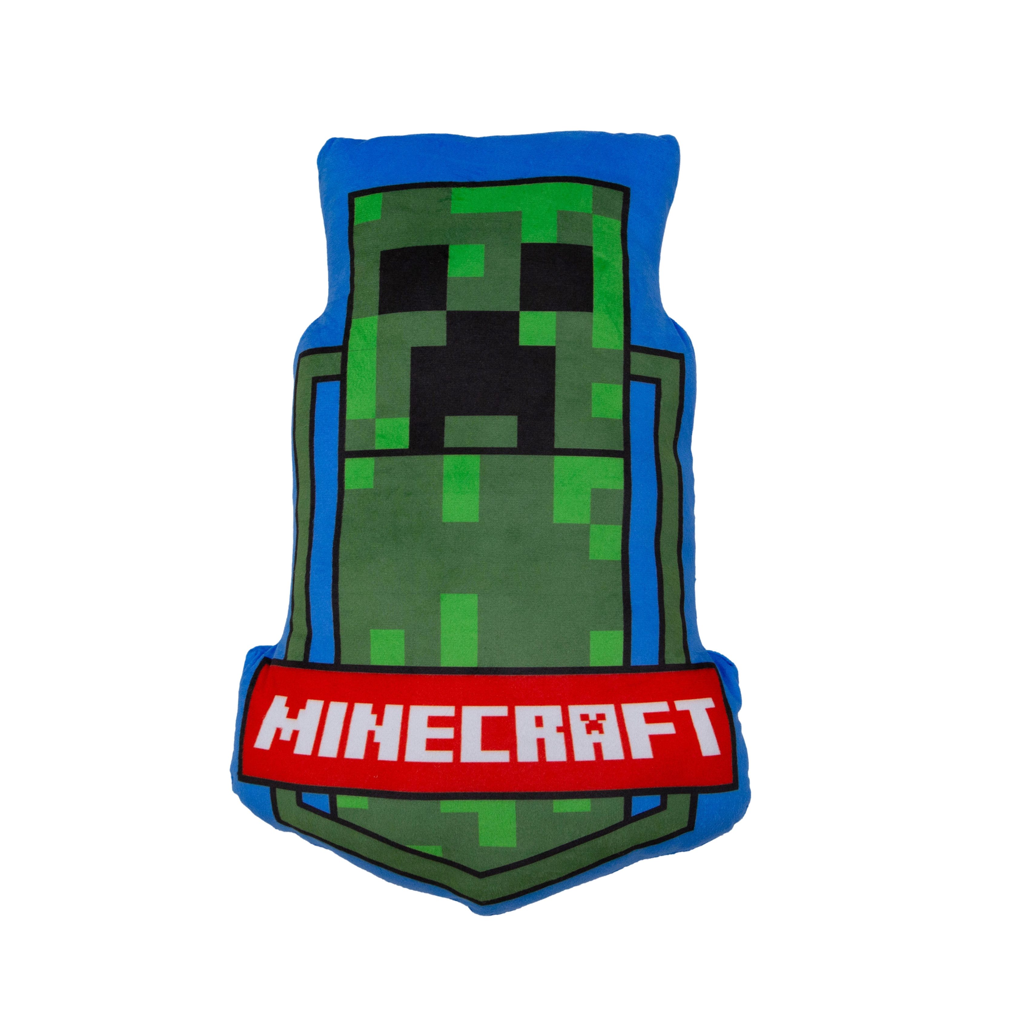 MTOnlinehandel Dekokissen Minecraft 24 x 35 cm, Kuscheltier in 3D- Form, Creeper, kuschelig & weich, ideal für Sofa oder Leseecke