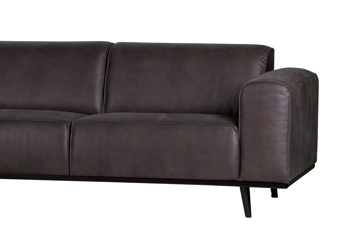 BePureHome Sofa - freistellbar Grey, Statement 3-Sitzer Sofa Leder