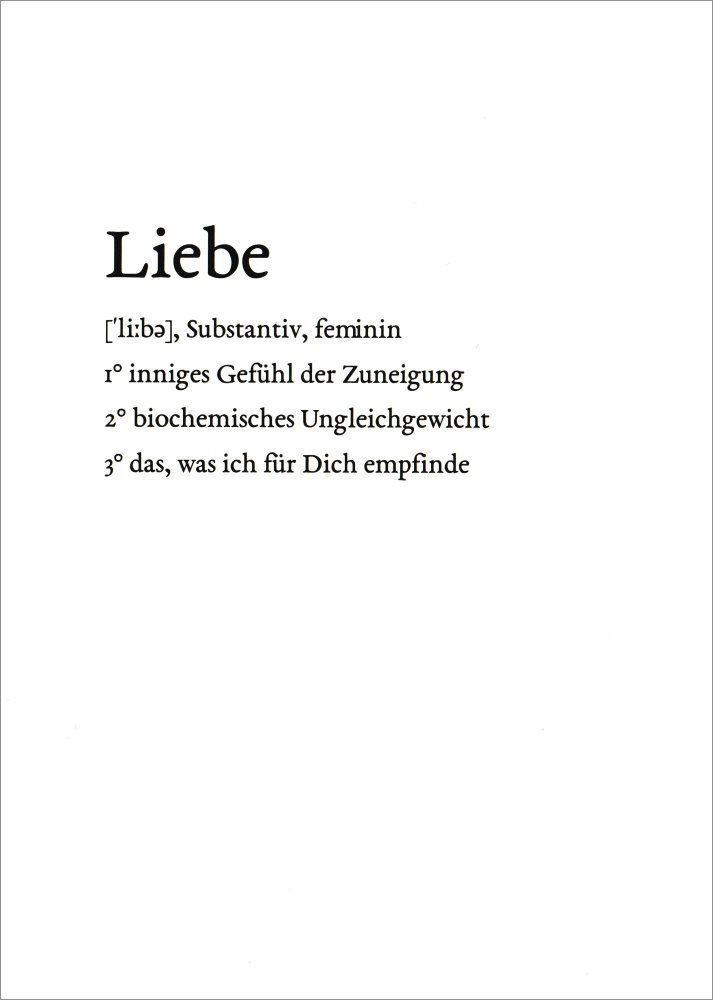 Postkarte "Liebe" Lexikarte