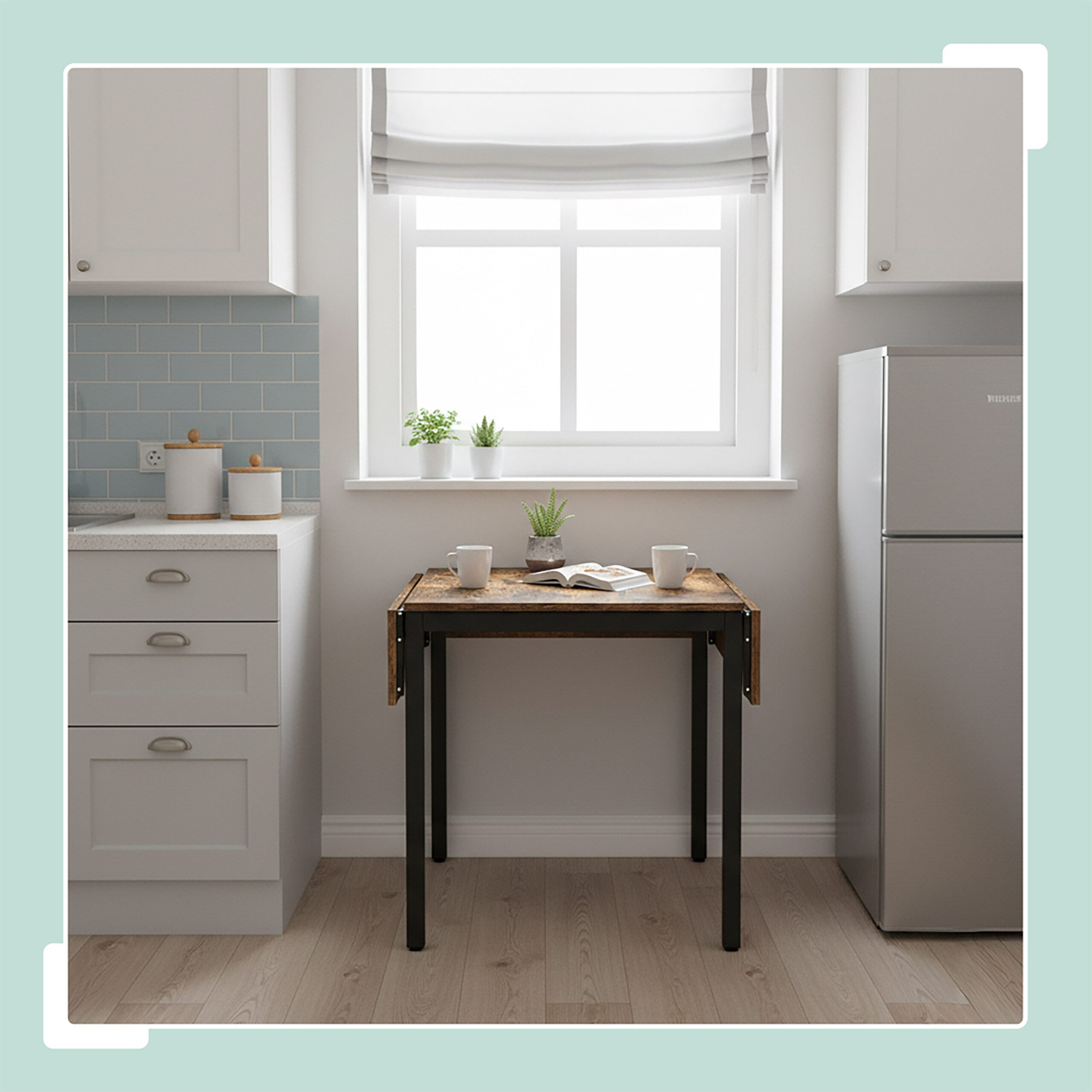 relaxdays Klapptisch Esstisch klappbar 2 bis 4 Personen, Vintagebraun