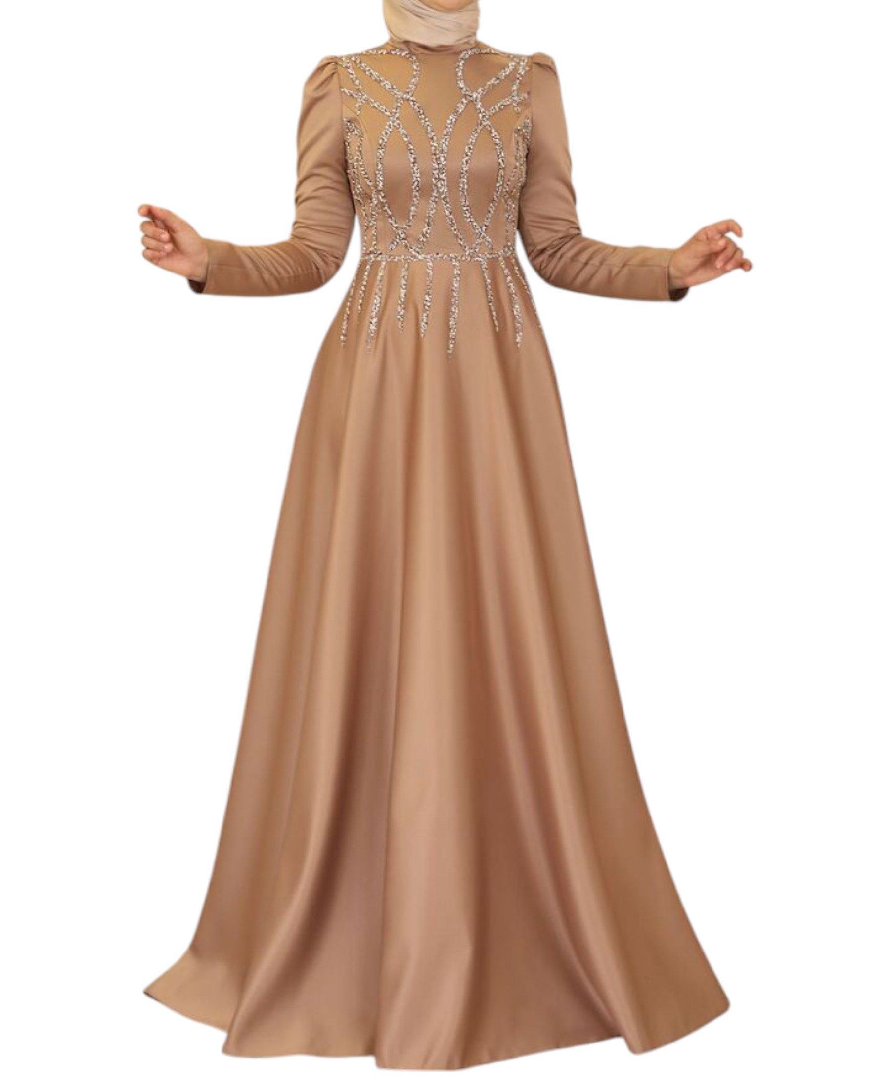 fashionshowcase Satinkleid Maxikleid in Satinoptik mit günstig online kaufen