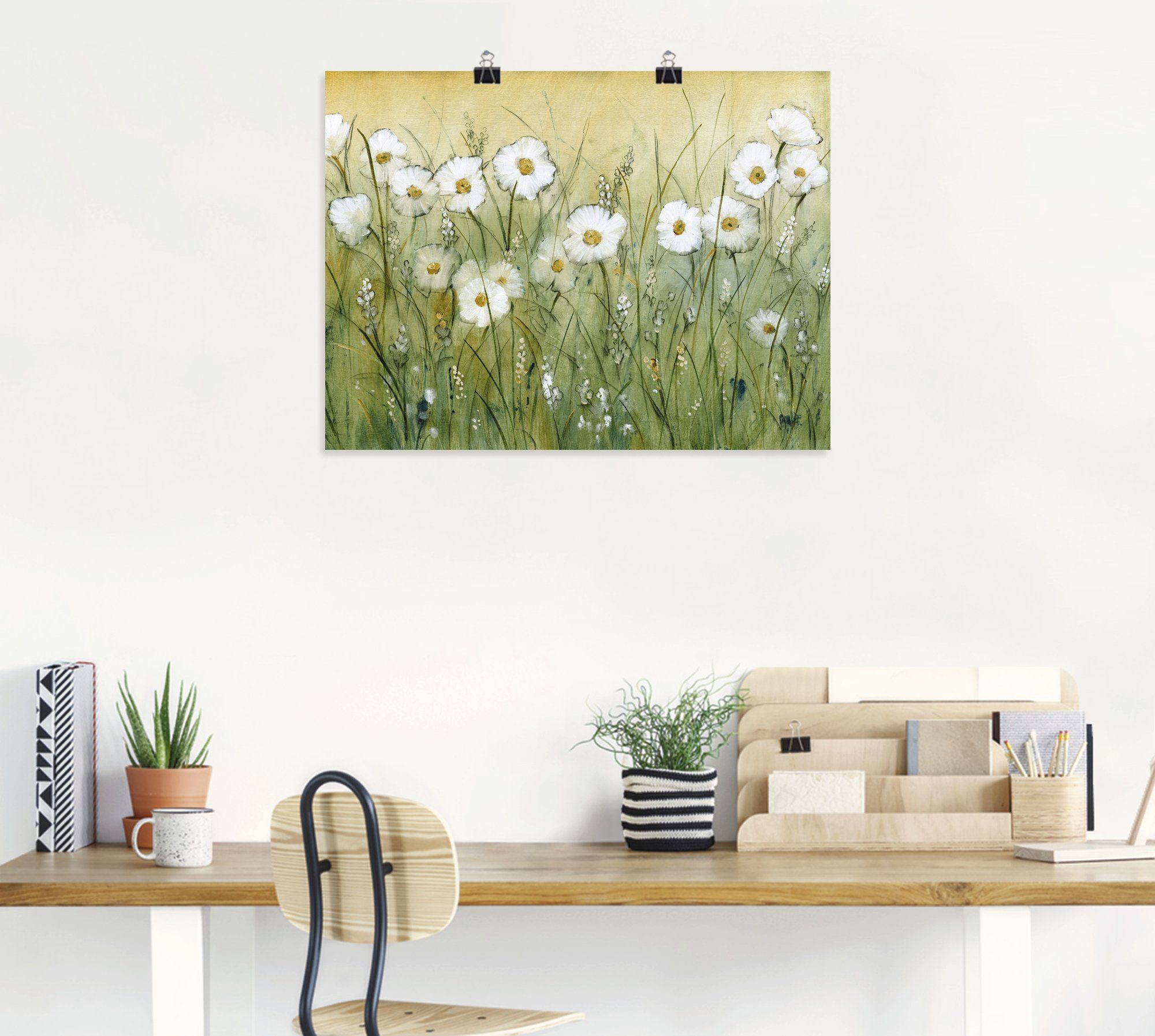 Artland Wandbild Gänseblümchenfrühling II, Blumen (1 St), als Alubild, Leinwandbild, Poster in verschied. Größen