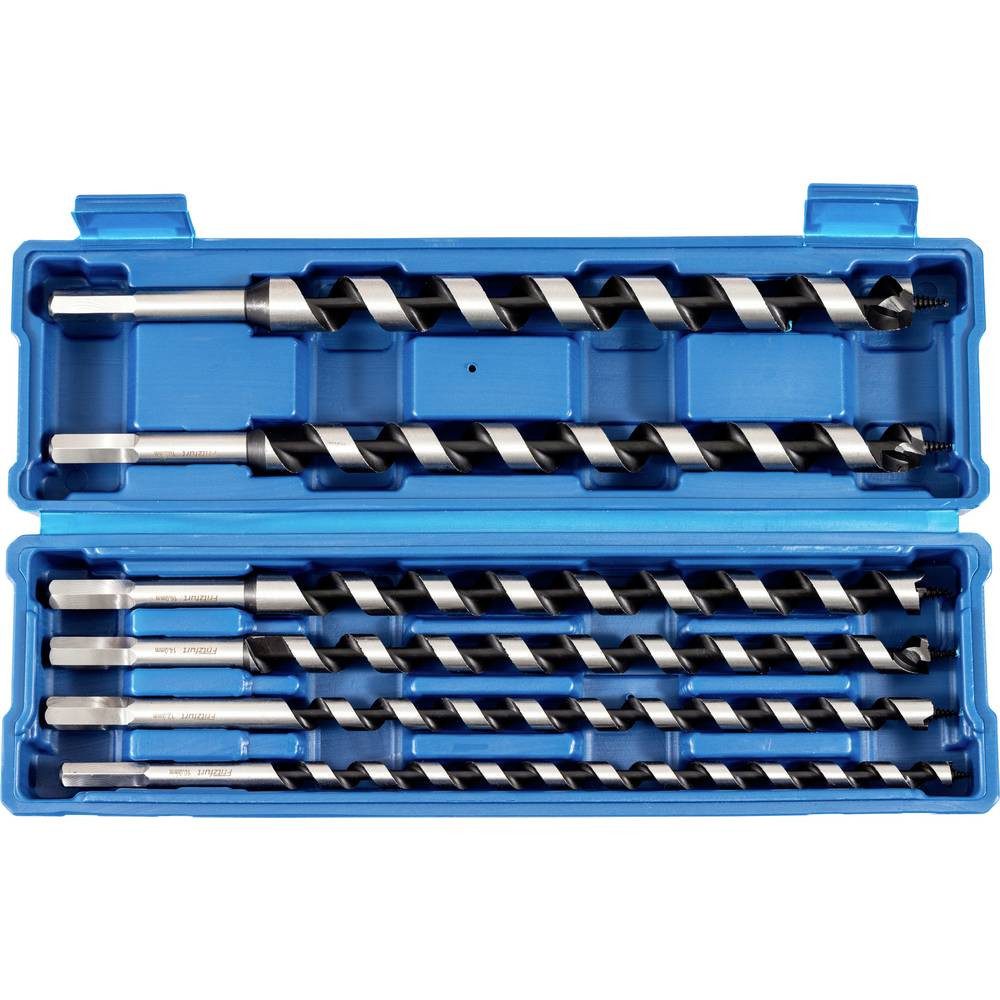 FRITZFURT Holzbohrer Schlangenbohrer-Set 6teilig 10 mm, 12 mm, 14 mm, 16 mm, 18 mm, 20 mm