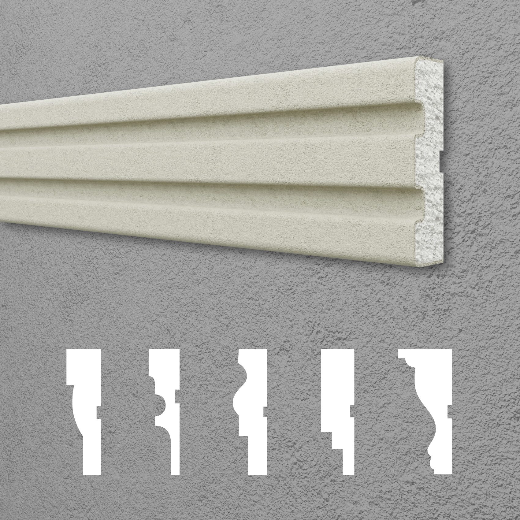 Hexim Stuckleiste DML-79, Maxi-Sparpaket, Fassadenprofile Gesimsprofile günstig online kaufen
