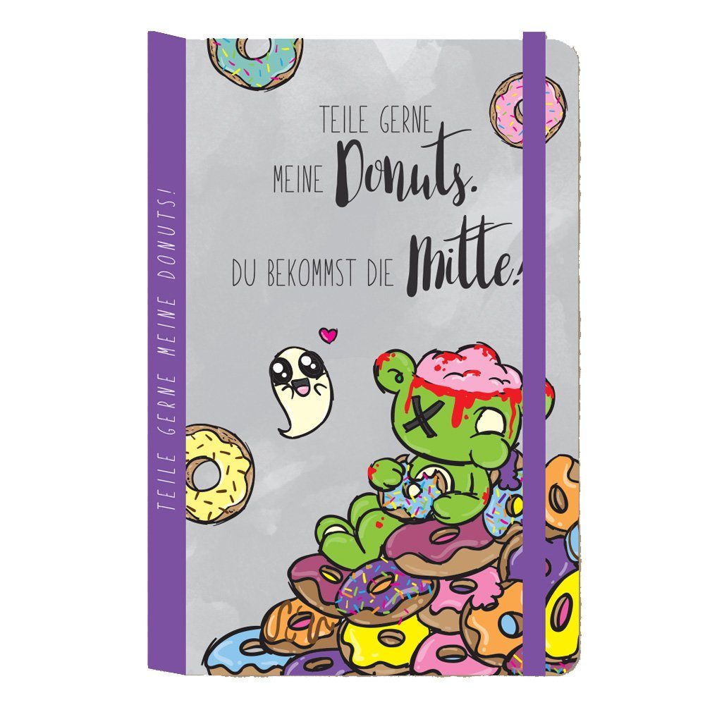 Pummeleinhorn Notizbuch Donuts A5 - Zonbi & Boo