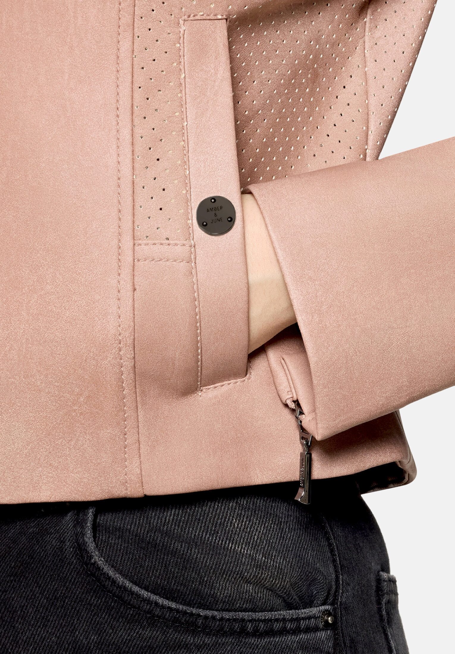 Amber & June Canvasjacke Damen mit Stehkragen