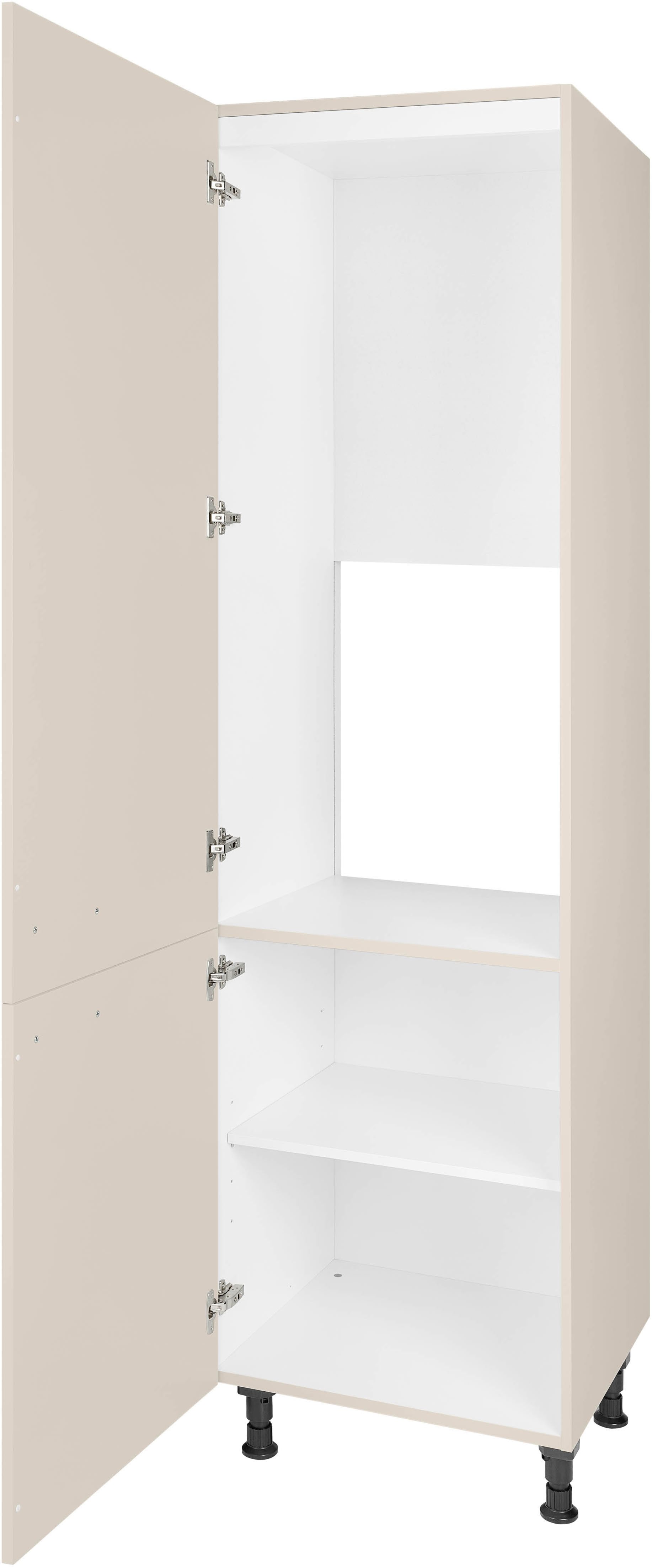 nobilia® Kühlumbauschrank "Laser", mit zwei Türen und zusätzlichem Einlegeboden, vormontiert, Ausrichtung wählbar, Breite/Höhe: 60/216,6 cm