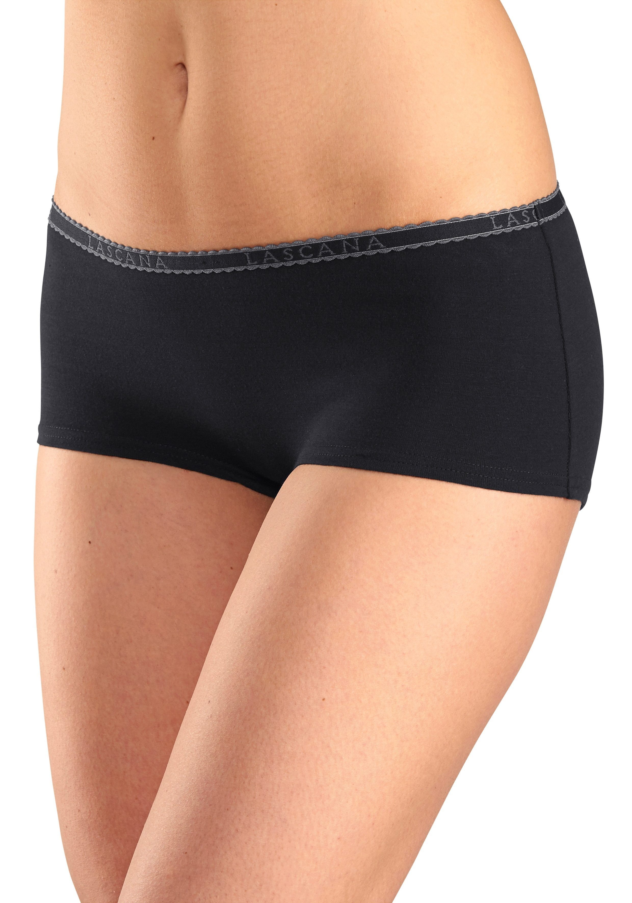 LASCANA Panty (4er-Pack) aus elastischer Baumwoll-Qualität