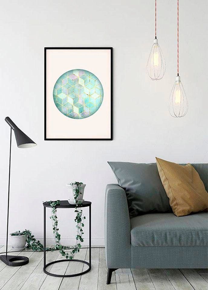 Komar Poster Mosaik Kinderzimmer, Wohnzimmer Kunst (1 Schlafzimmer, Formen, Verde, St), Circle