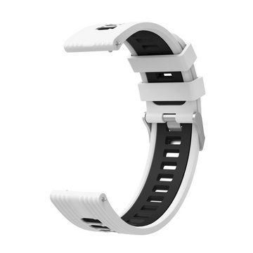 König Design Smartwatch-Armband Huawei Watch GT 2 46mm, Armband für Huawei Watch GT 2 46mm - Uhrenarmband Ersatz Armband Band Loop Weiß Schwarz