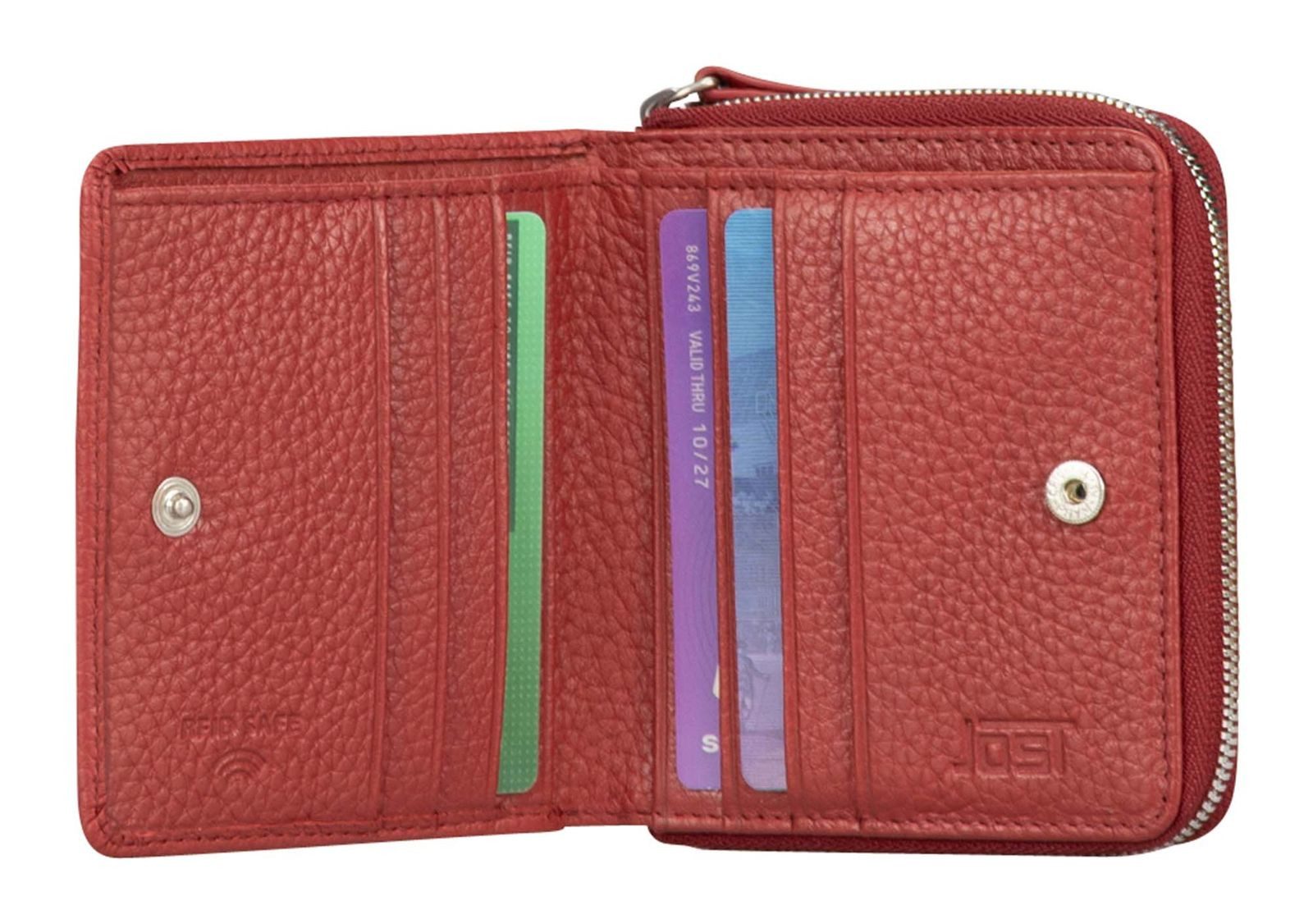 Jost Geldbörse Zip Wallet, aus echtem Rindsleder
