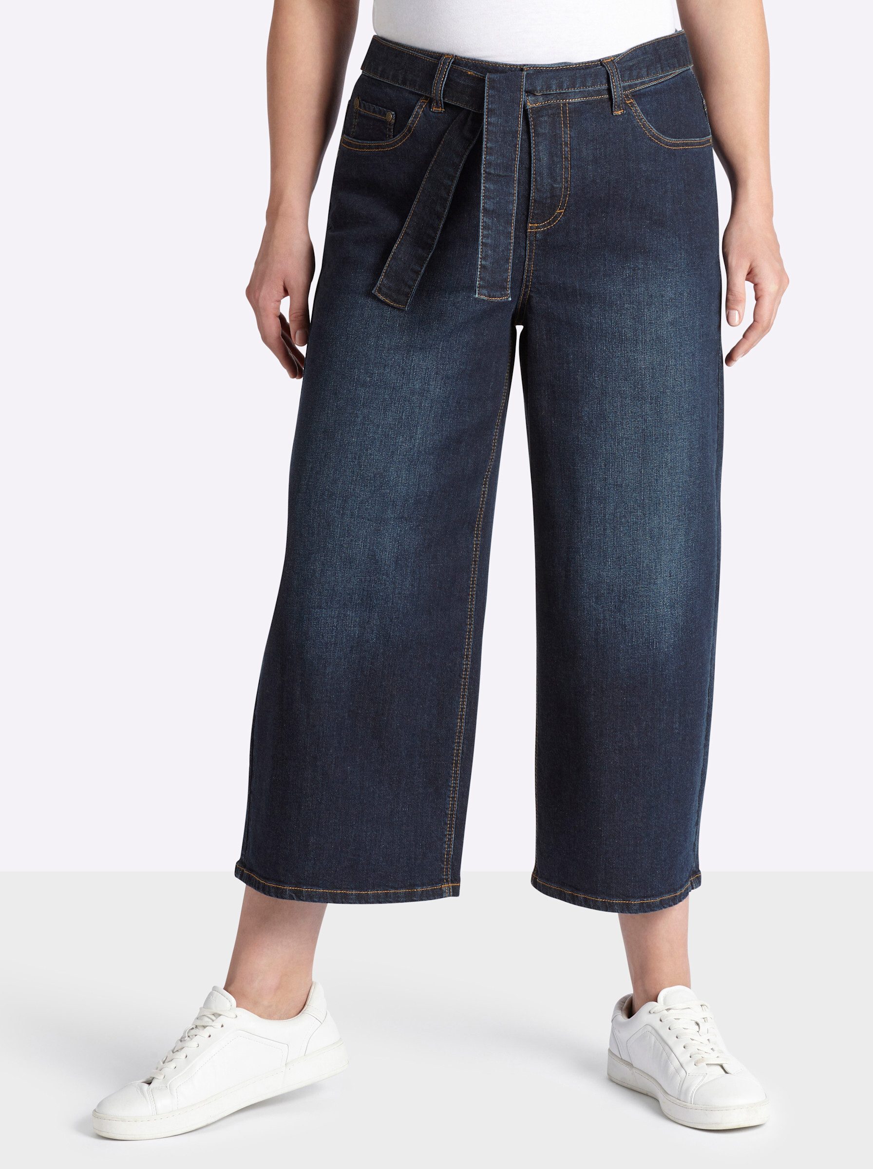 Sheego Jeansshorts 7/8-Jeans normal