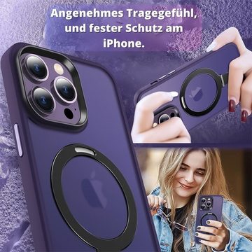 CoolGadget Handyhülle Violett als 2in1 Schutz Cover Set für das Apple iPhone 12 Pro Max 6,7 Zoll, 2x Glas Display Schutz Folie + 1x TPU Case Hülle für iPhone 12 Pro Max