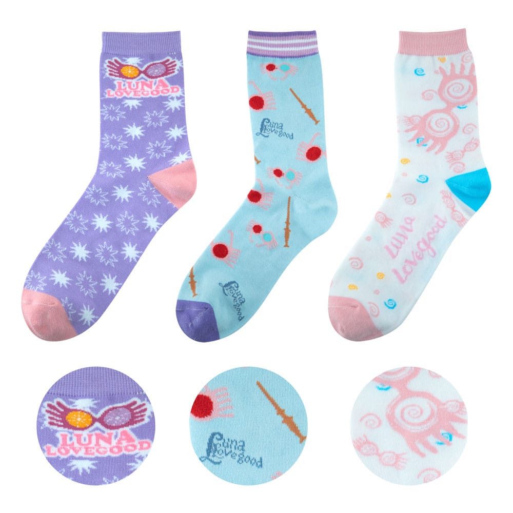 Cinereplicas Socken Harry Potter Socken 3er-Pack Luna Lovegood (3-Paar)