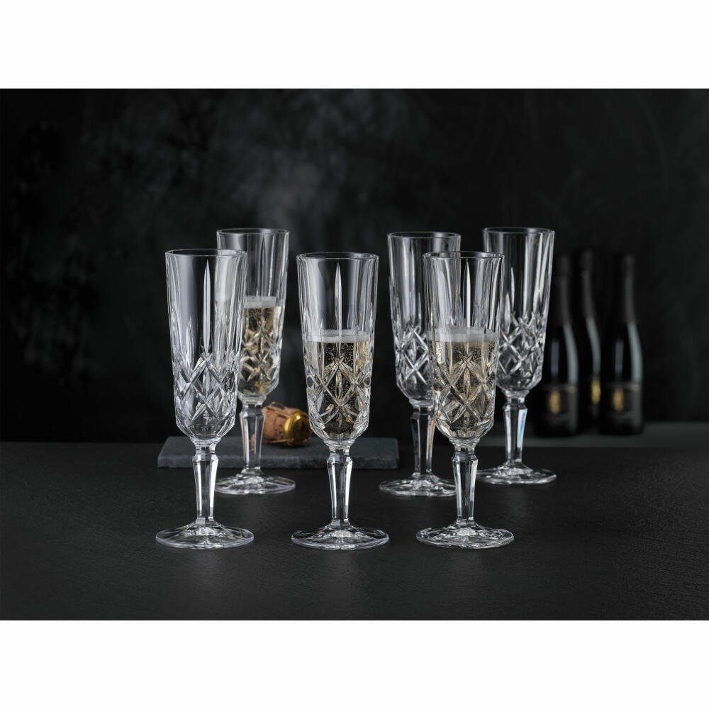 Nachtmann Champagnerglas Noblesse 6-tlg., 6-tlg., Kristallglas