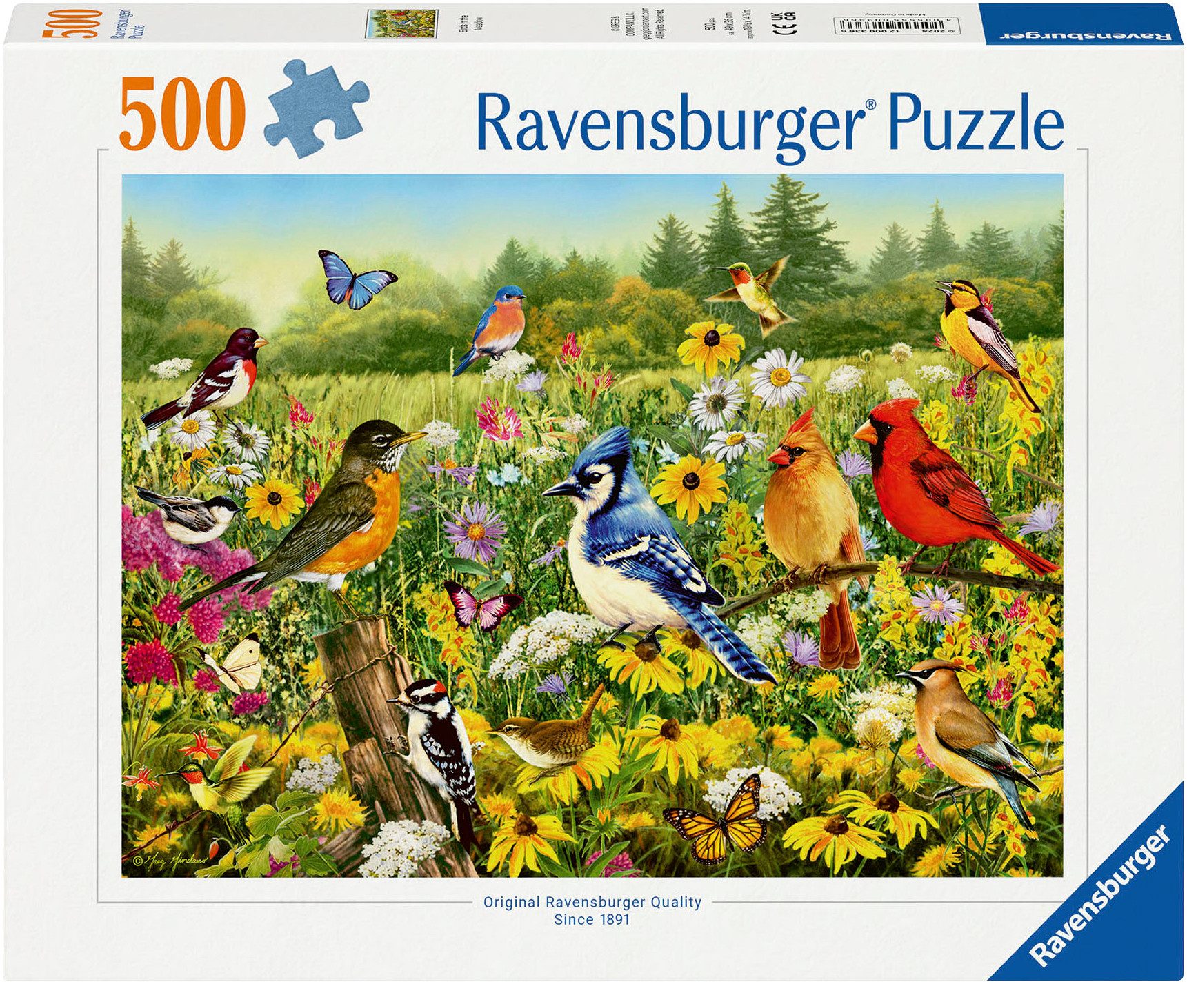 Ravensburger Puzzle Vogelwiese, 500 Puzzleteile, Made in Germany günstig online kaufen