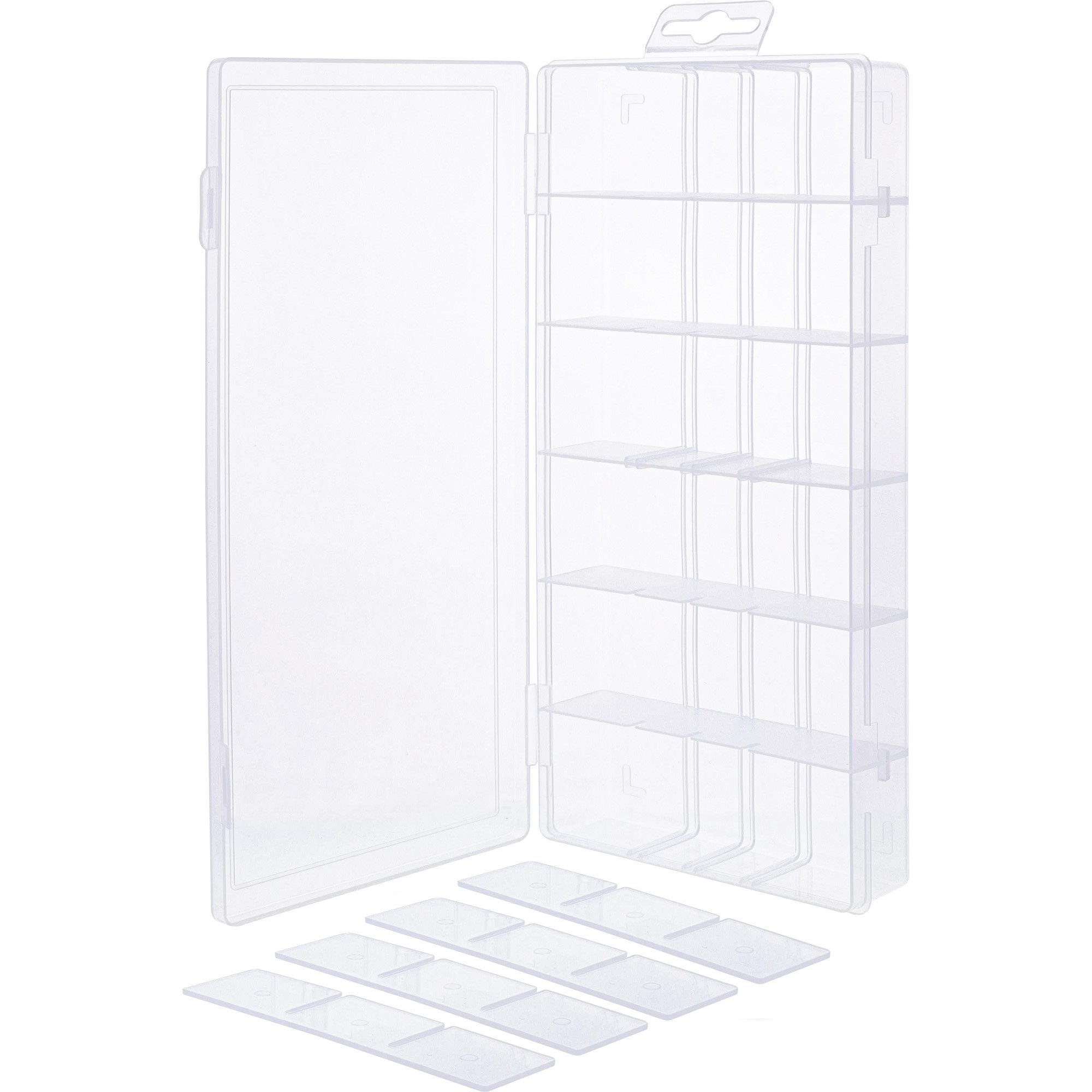 Inline Aufbewahrungsbox Kleinteilebox, 18 Fächer, Abmessungen: 207x110x27mm, transparent