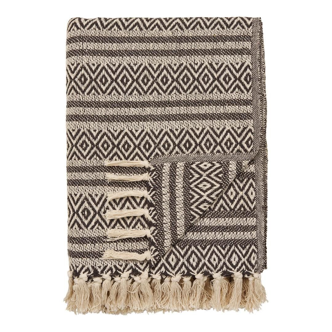 Plaid Line Plaid 130×180cm braun., House Nordic