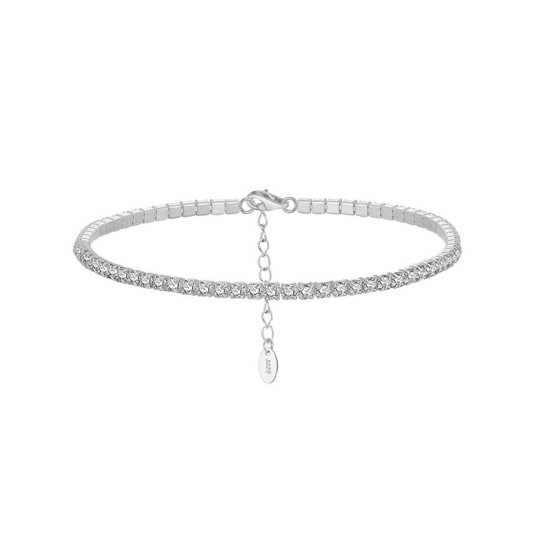 Suzan Gold Tennisarmband Suzan Gold® 925 Silber Tennisarmband für Damen, Verstellbares