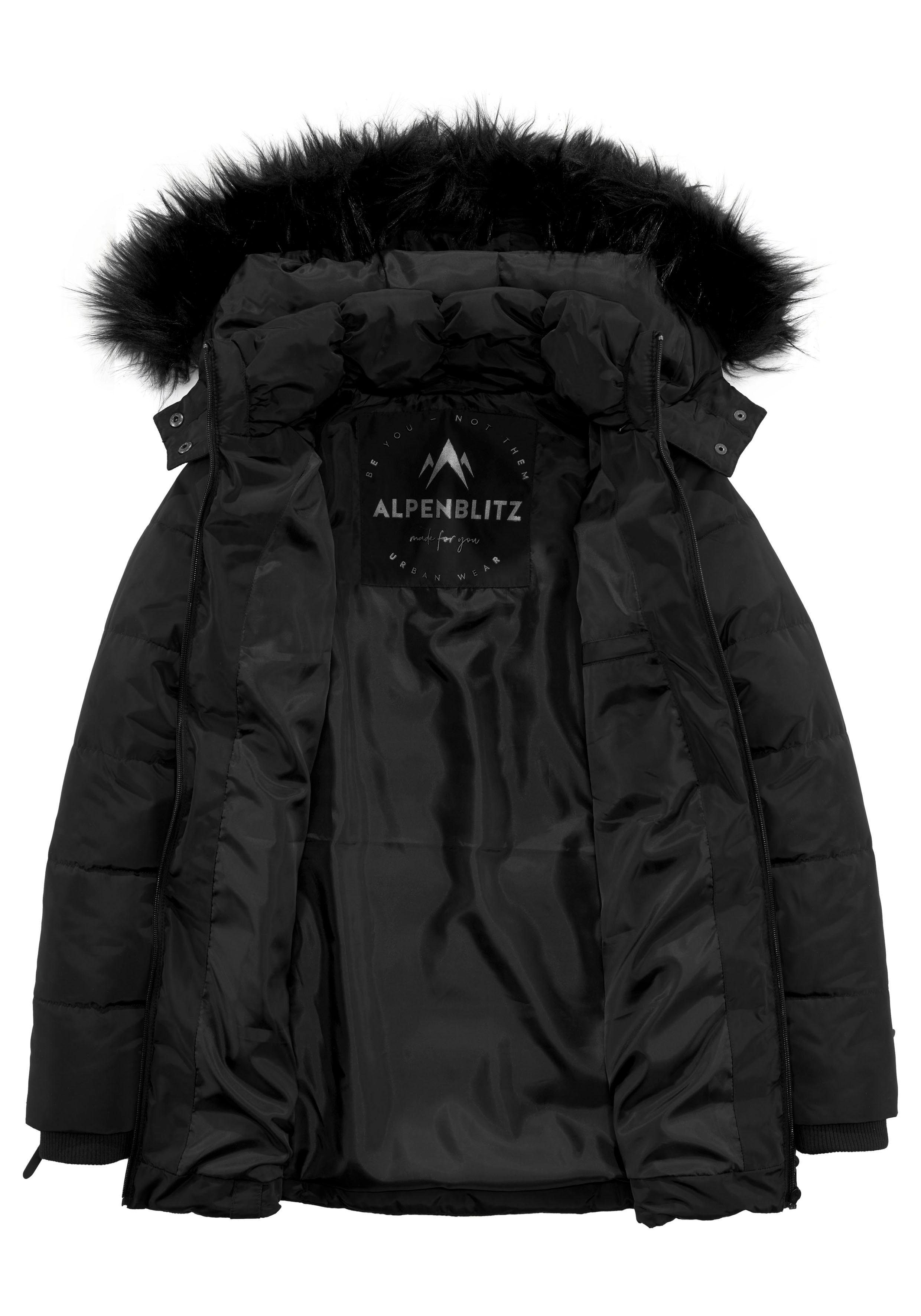 ALPENBLITZ Winterjacke Pistenglück leichtes Webmaterial, sportlicher Stil, figurumspielender Schnitt