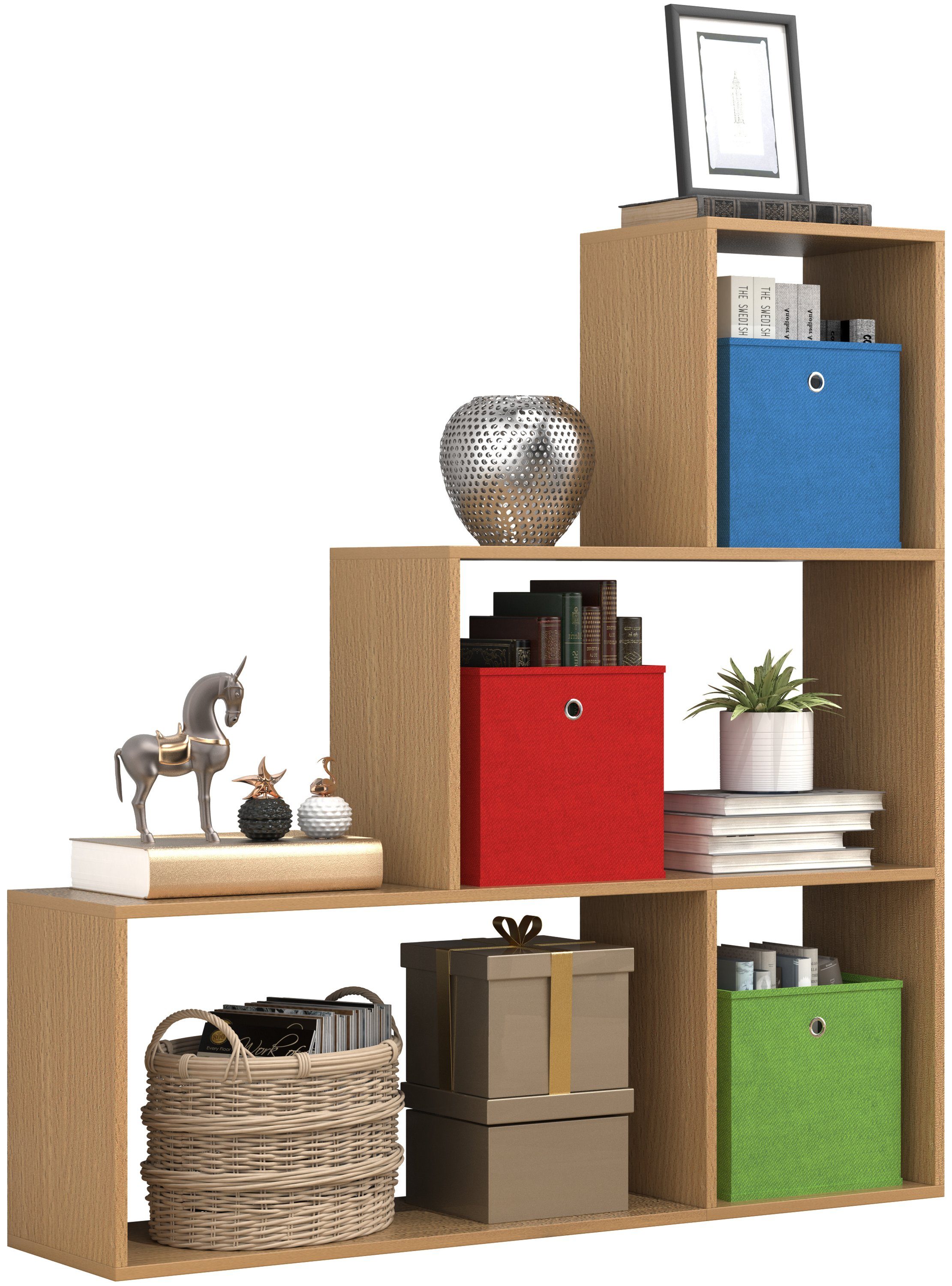 VCM Standregal Holz Regal Raumteiler Standregal Bücher Dubila M günstig online kaufen