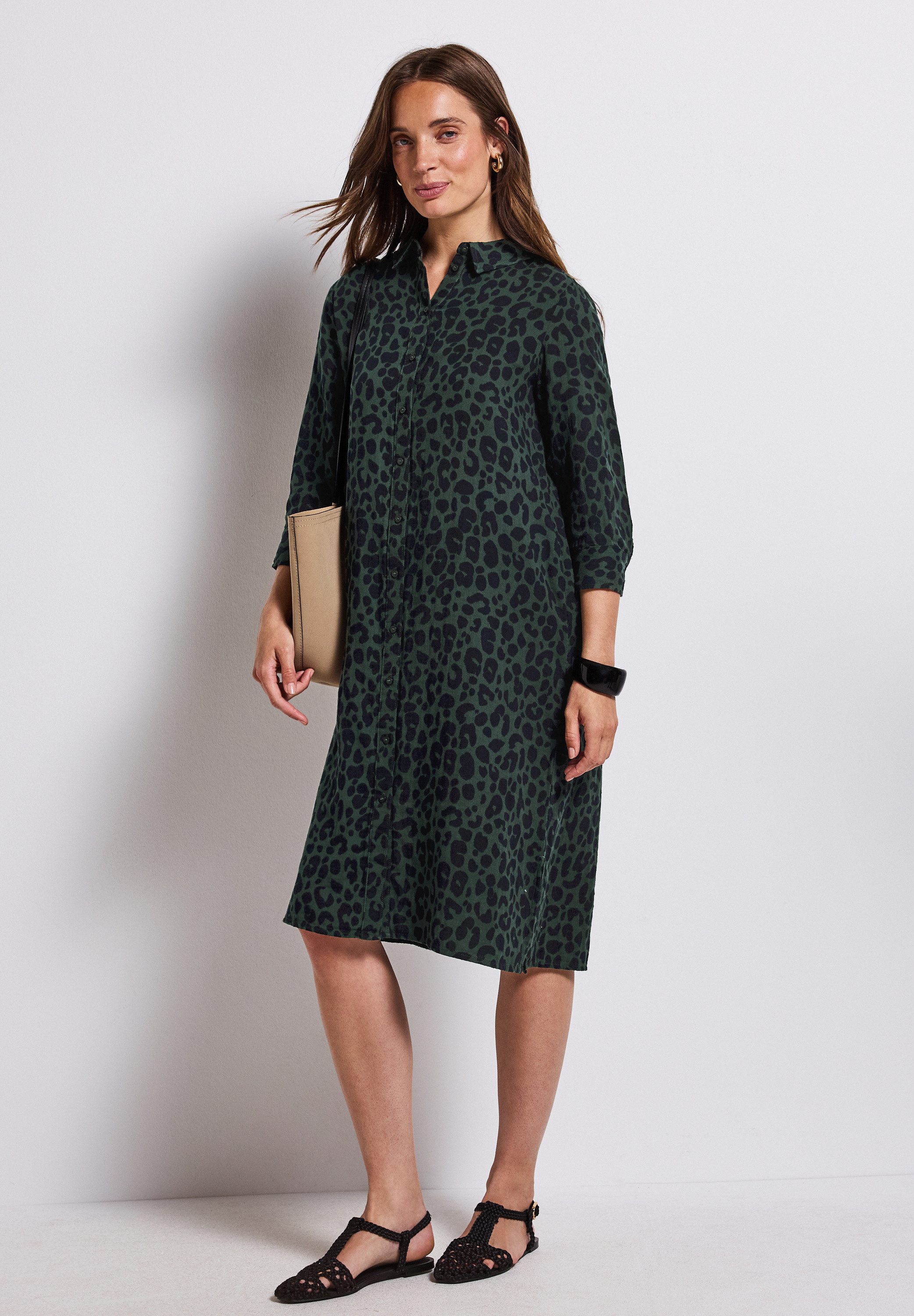 STREET ONE Midikleid gemustert im Musselin-Style günstig online kaufen