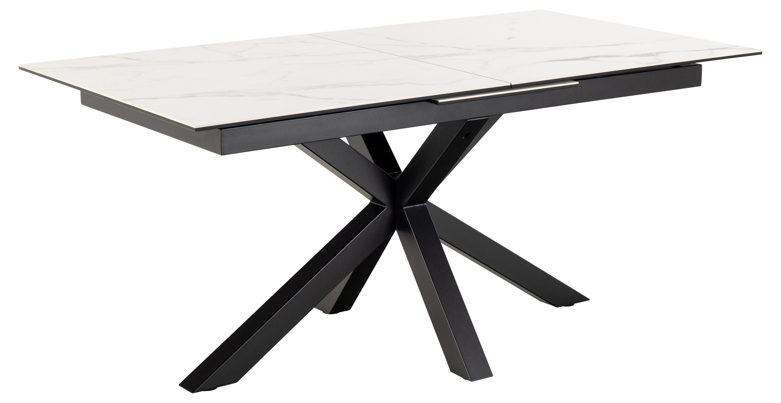 freiraum Kulissentisch Heaven, ausziehbar bis 210cm, weiss, Glas-Keramik - 168(210)x76x90cm (BxHxT)