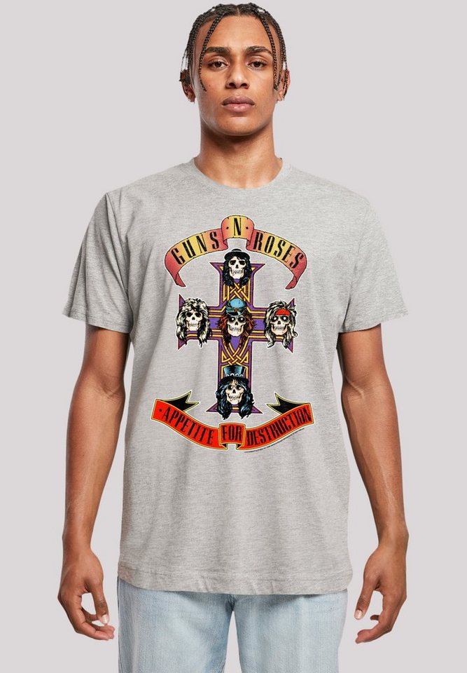 F4NT4STIC T-Shirt Guns 'n' Roses Appetite For Destruction Print, Sehr  weicher Baumwollstoff mit hohem Tragekomfort