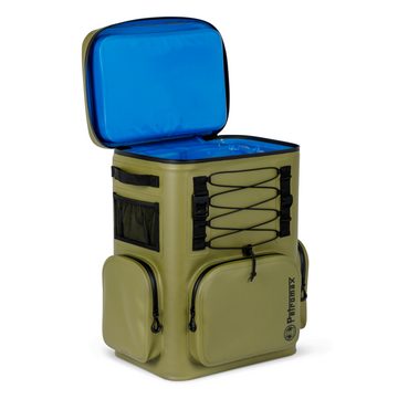 Petromax Thermobehälter Kühltasche 27 Liter olive, Isolierschaum Nylon TPU beschichtet, (Kühlrucksack, 1-tlg., Isoliertasche, Picknick), Kühldauer bis zu 8 Tagen