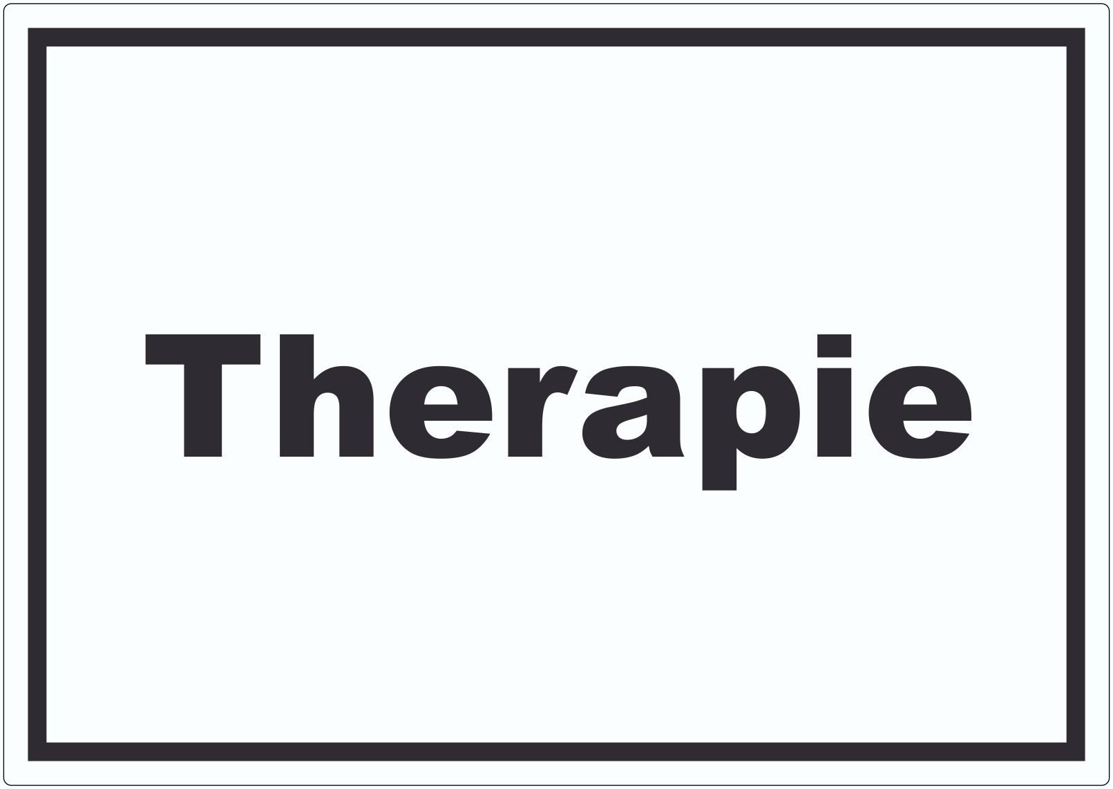 HB-Druck Aufkleber Therapie Aufkleber mit Text Raum Behandlung waagerecht, wetterfest, UV-beständig, kratzfest