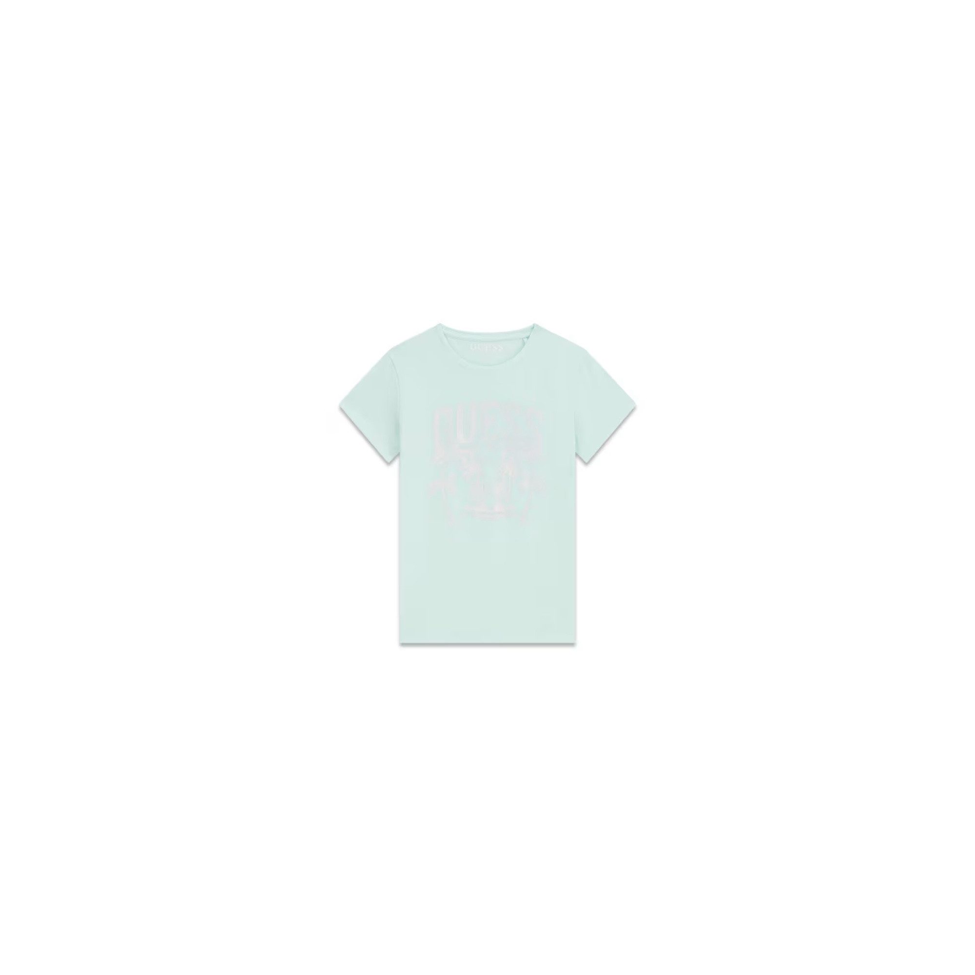 Guess Kids T-Shirt Guess T-Shirt für Mädchen mit Palmen-Print und Logo aus Baumwollmix