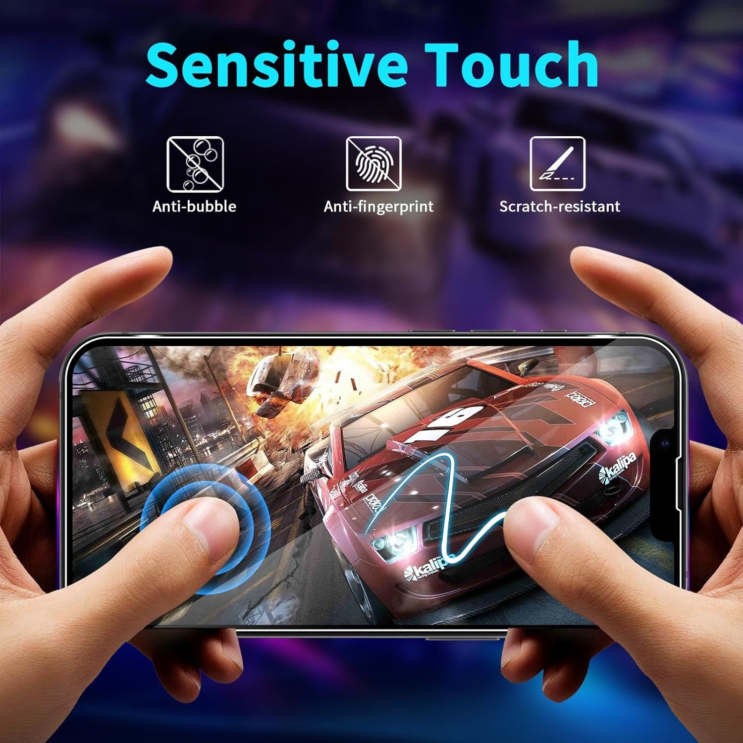 CLM-Tech Displayschutzglas 3x Schutzfolie für iPhone 16e Panzerfolie kristallklar für iPhone 16e, Panzerglas Folie - Anti-Fingerabdruck und kratzfest -, 3 Stück – Bild 4 von 5